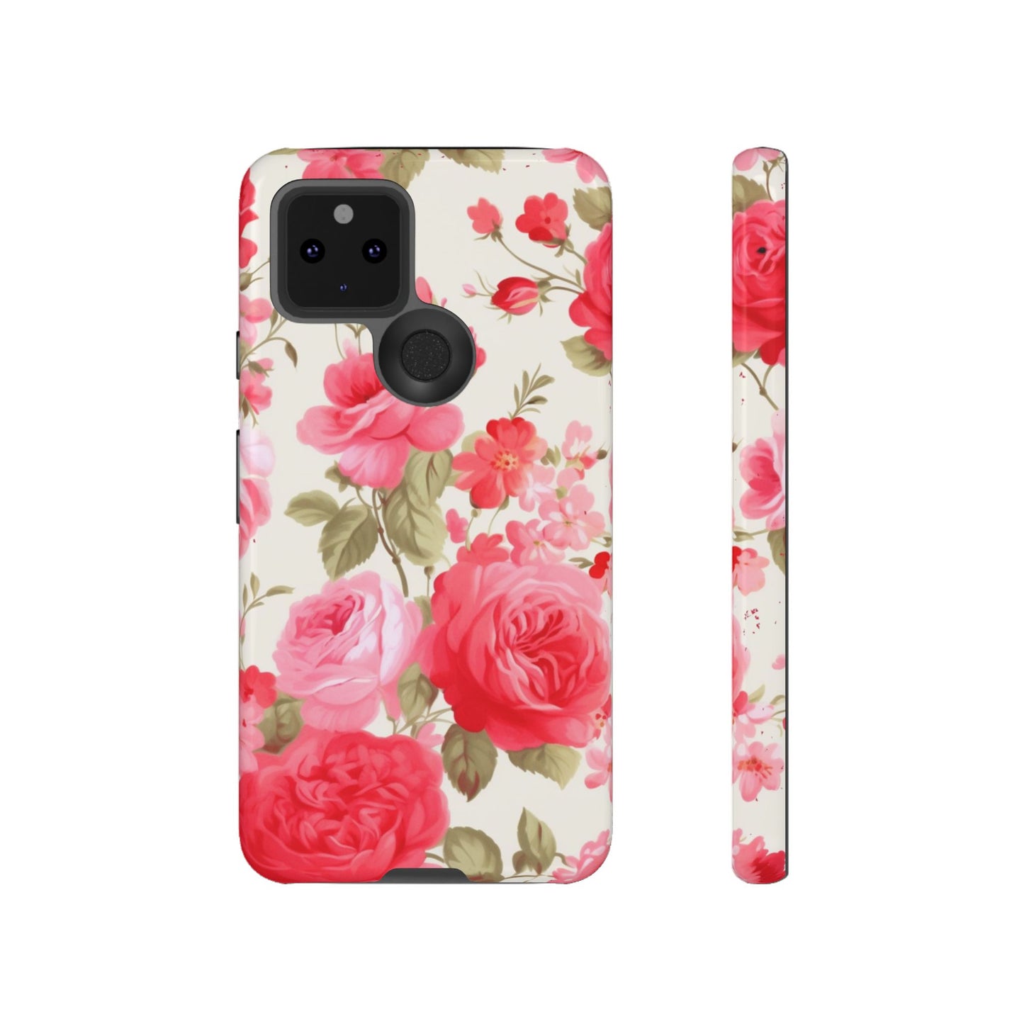 Floral Phone Case - Tough Cases with Elegant Rose Design