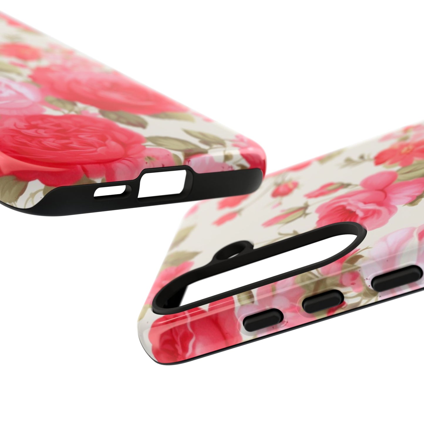 Floral Phone Case - Tough Cases with Elegant Rose Design