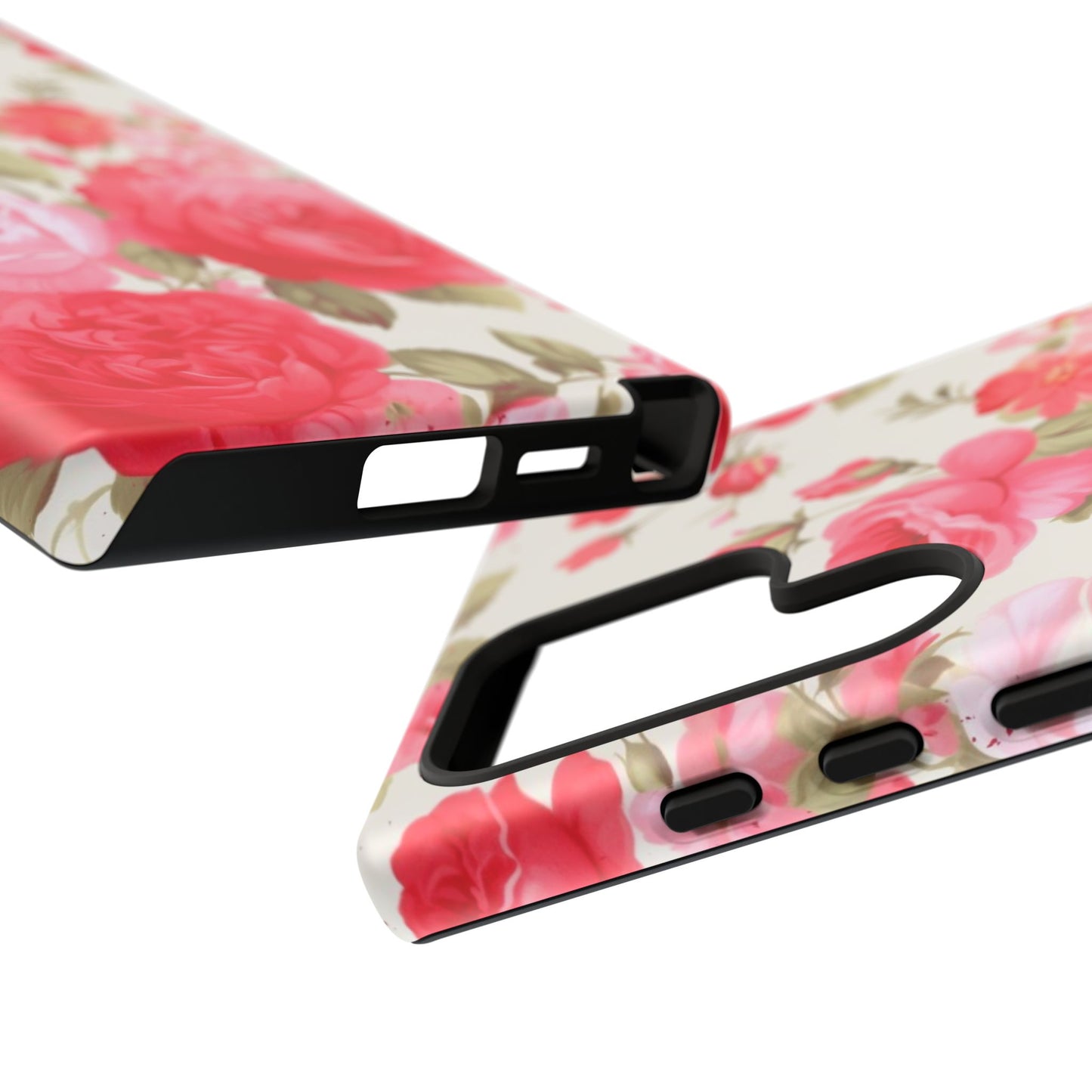 Floral Phone Case - Tough Cases with Elegant Rose Design