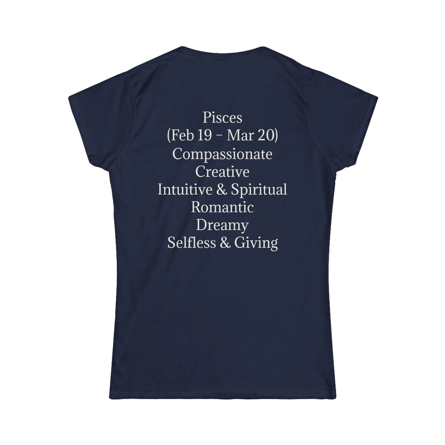 Pisces Zodiac Women's Softstyle Tee - Intuitive & Spiritual Design