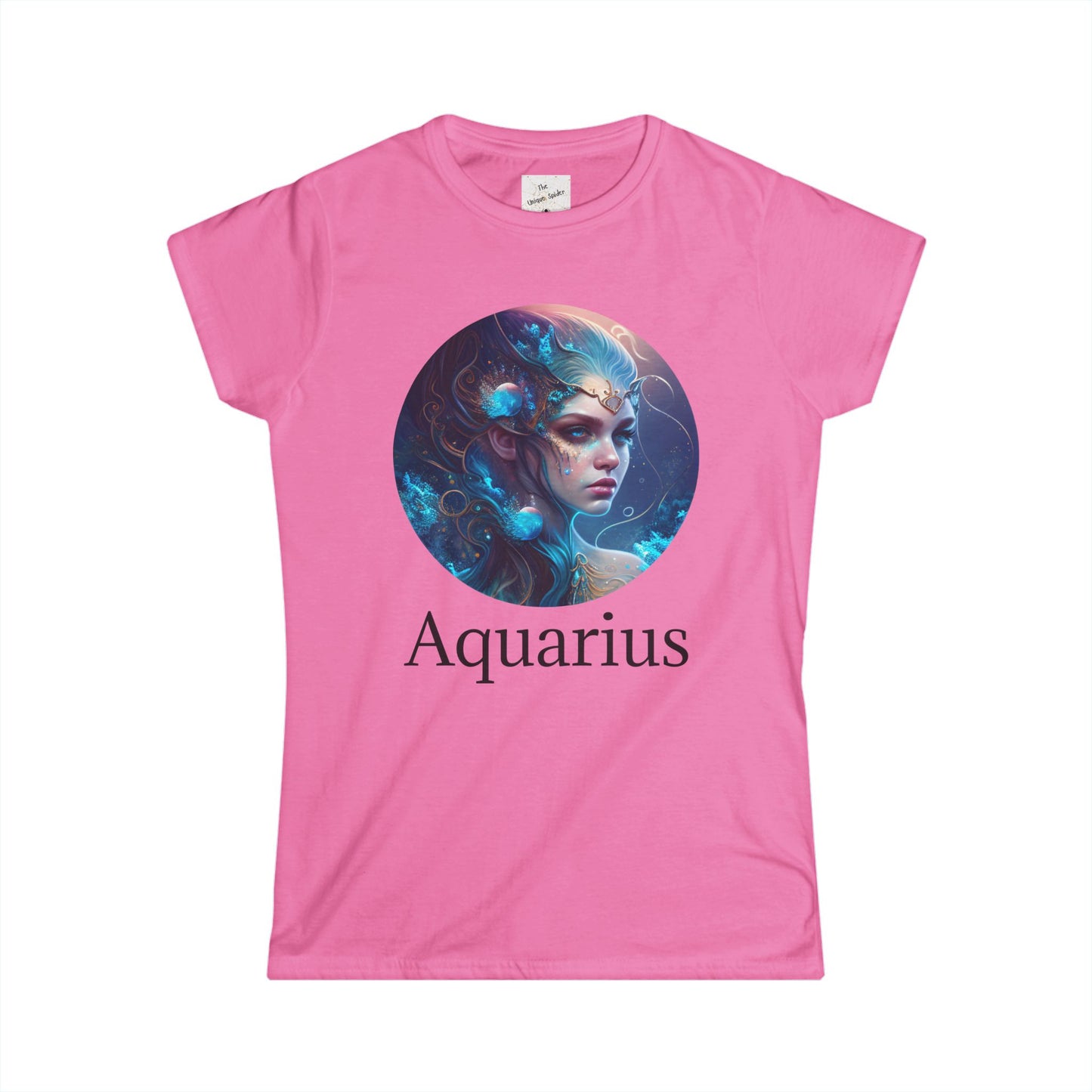 Aquarius Zodiac Women's Softstyle Tee - Visionary & Mysterious Astrology Shirt