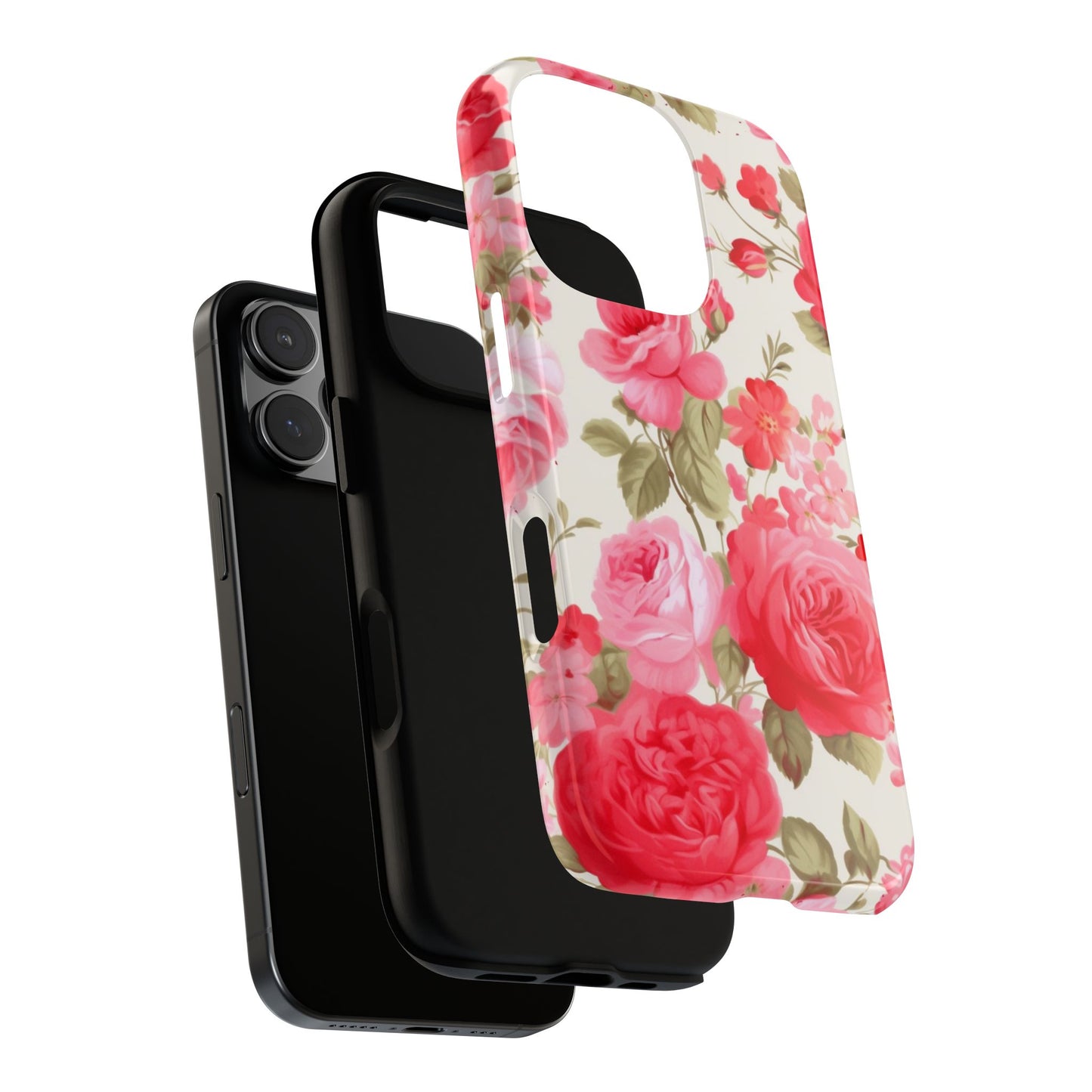 Floral Phone Case - Tough Cases with Elegant Rose Design