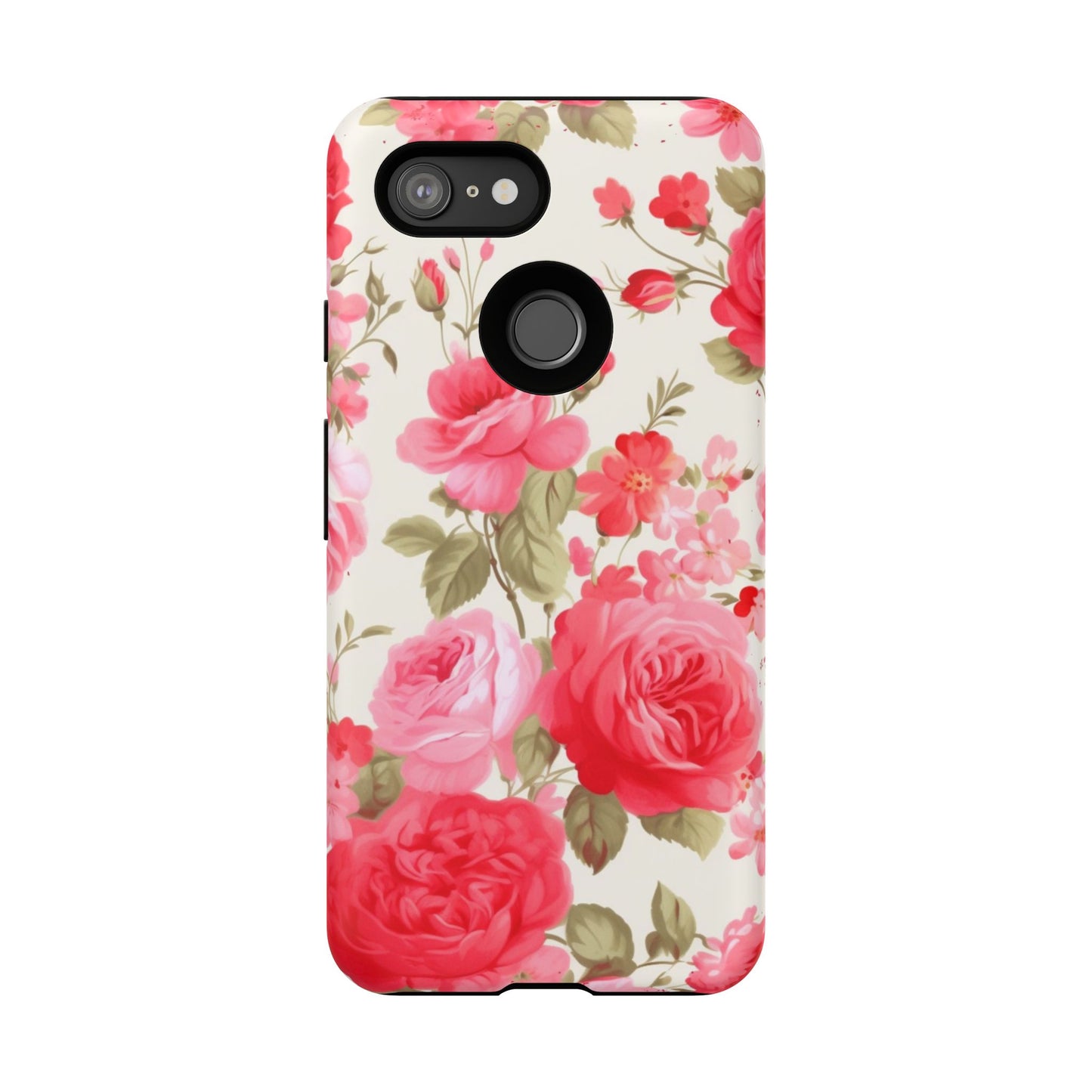 Floral Phone Case - Tough Cases with Elegant Rose Design