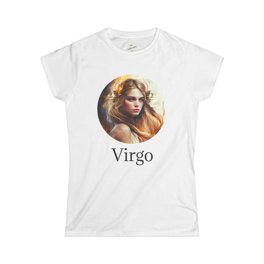 Virgo Zodiac Women's Softstyle Tee - Astrology Inspired Graphic Shirt for Horoscope Lovers