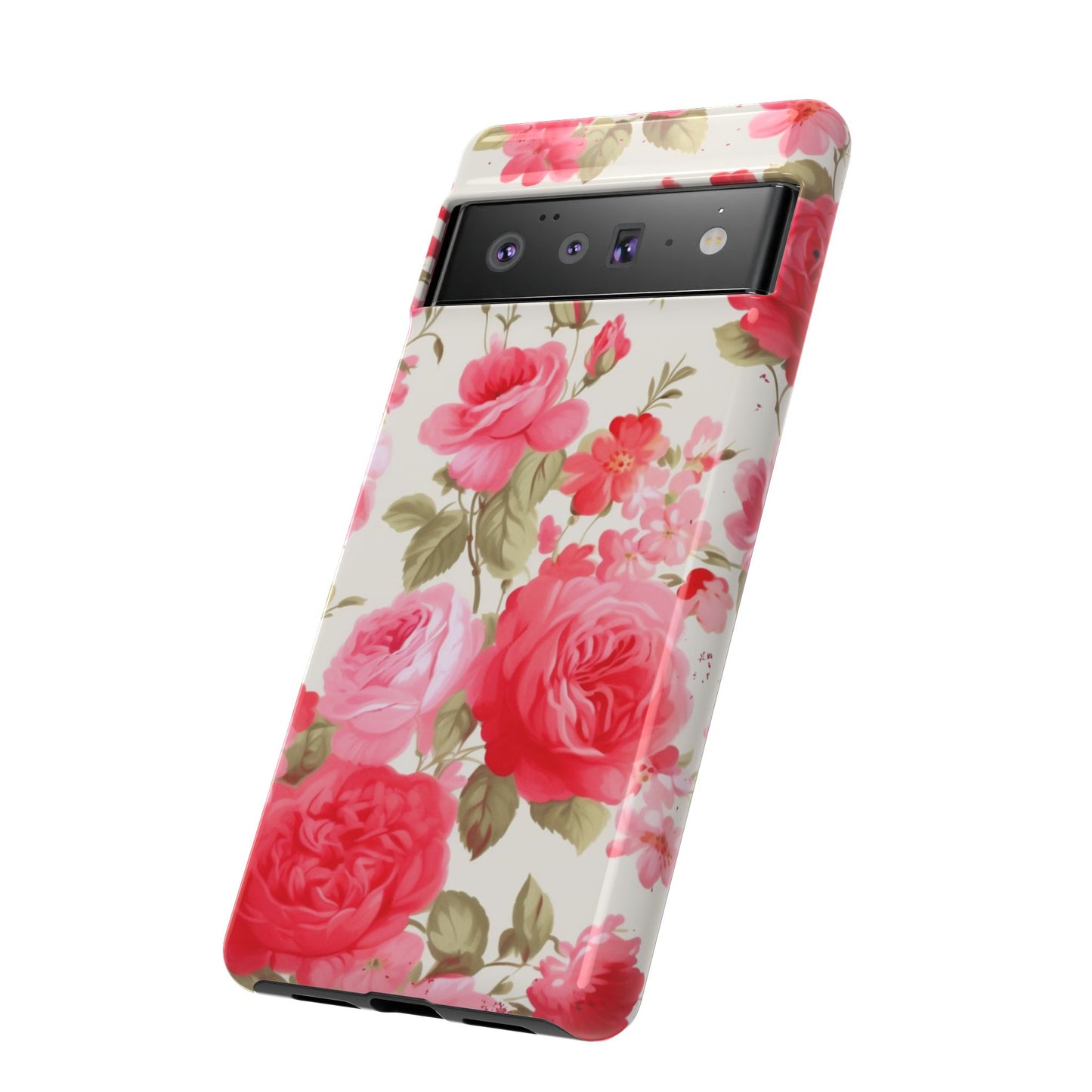 Floral Phone Case - Tough Cases with Elegant Rose Design