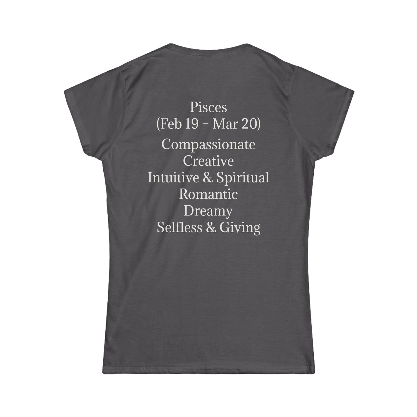 Pisces Zodiac Women's Softstyle Tee - Intuitive & Spiritual Design