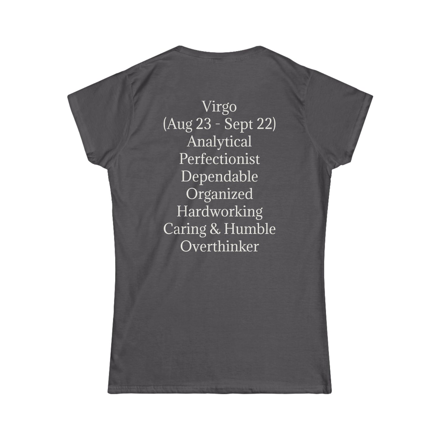 Virgo Zodiac Women's Softstyle Tee - Astrology Inspired Graphic Shirt for Horoscope Lovers