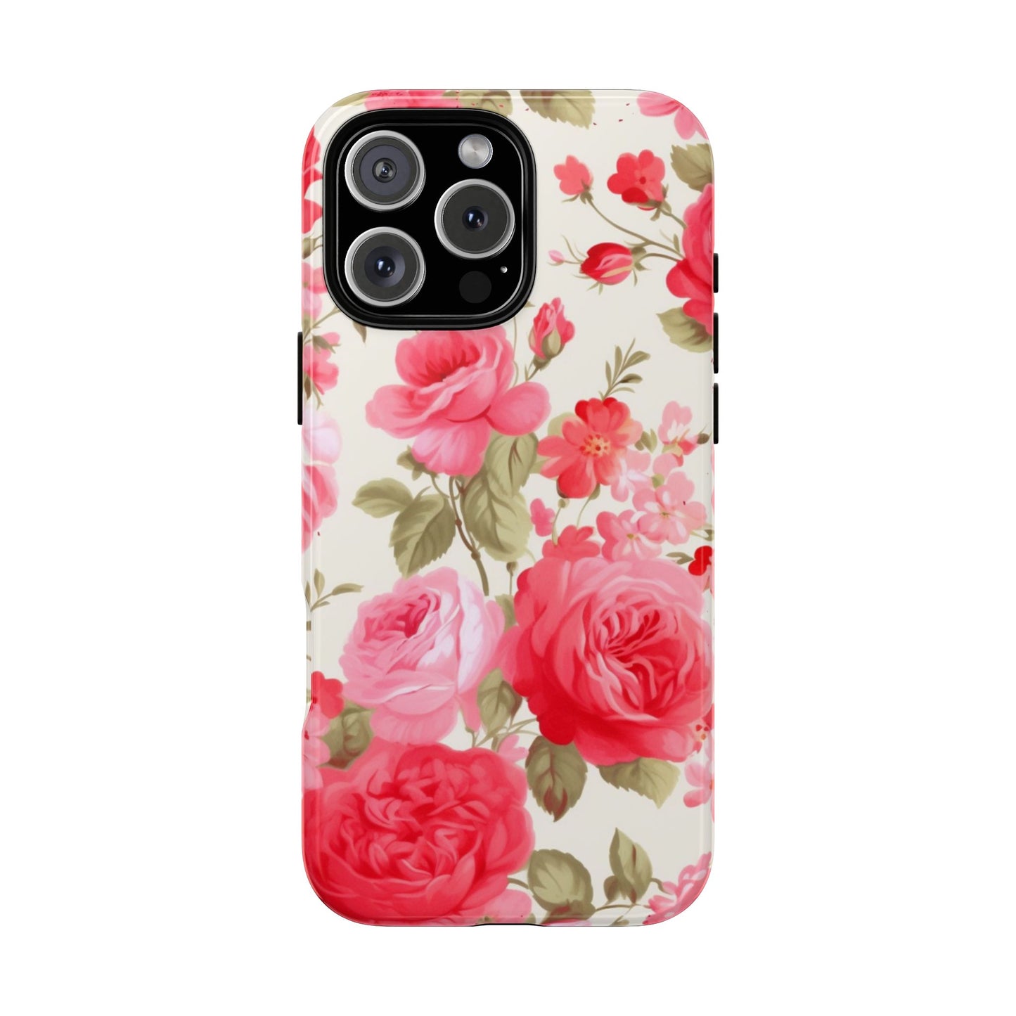 Floral Phone Case - Tough Cases with Elegant Rose Design