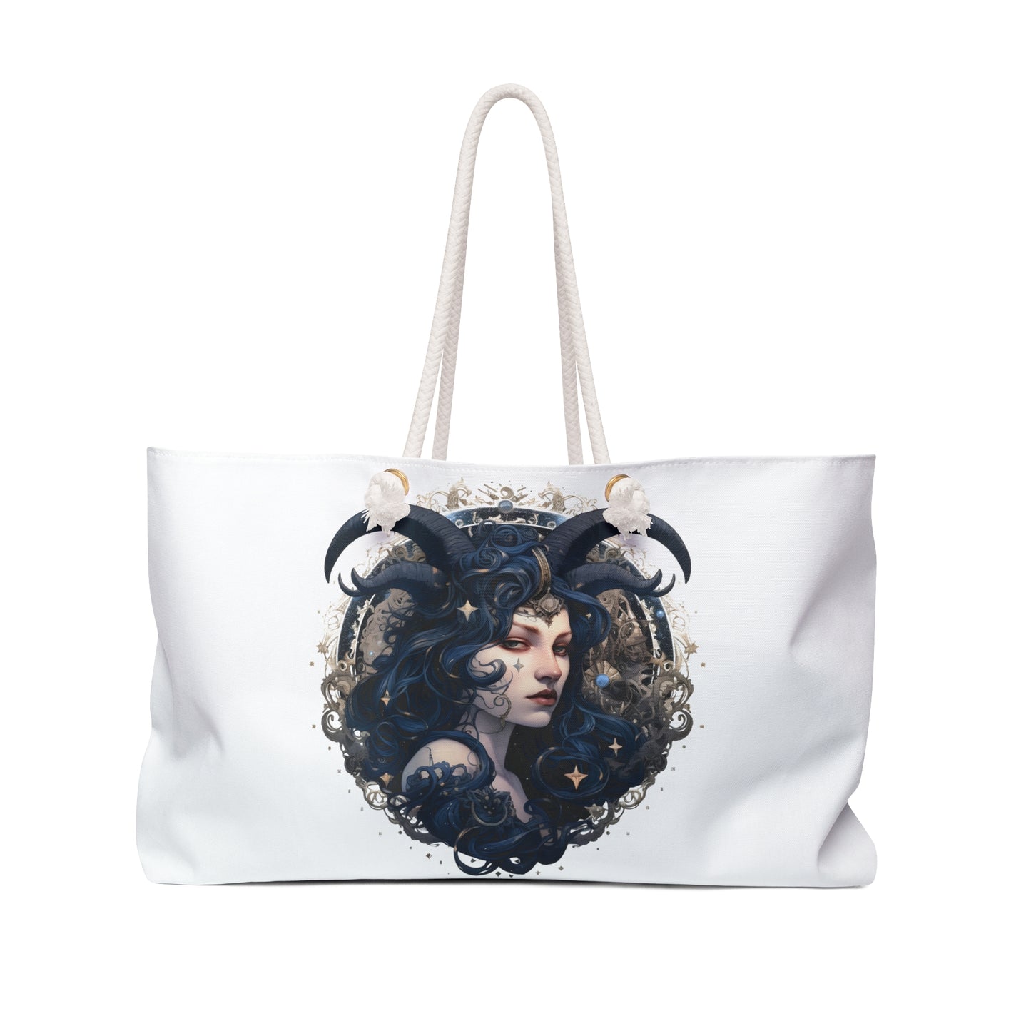 Mystical Capricorn Goddess Weekender Bag - Stylish Tote for Travel & Beach Adventures