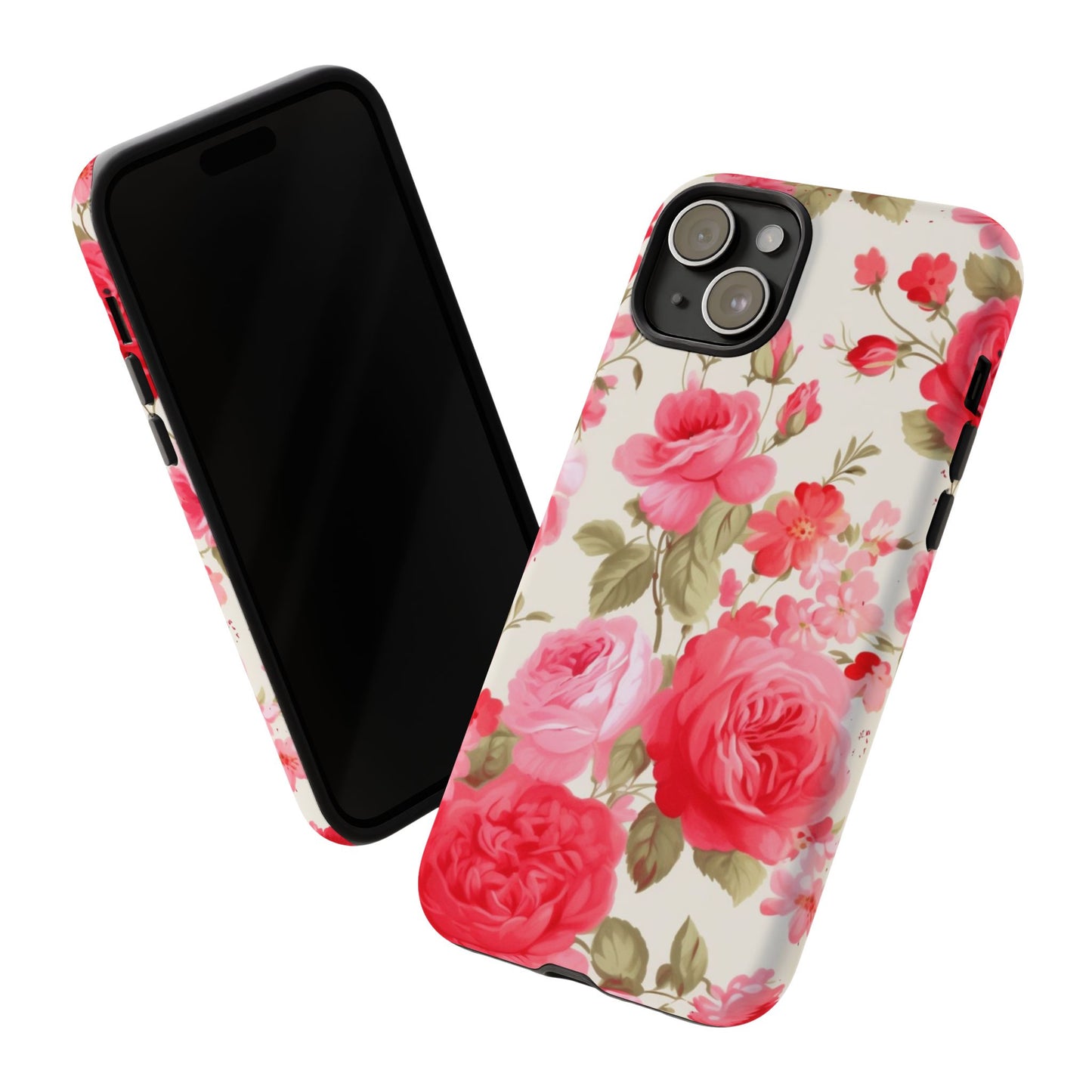 Floral Phone Case - Tough Cases with Elegant Rose Design