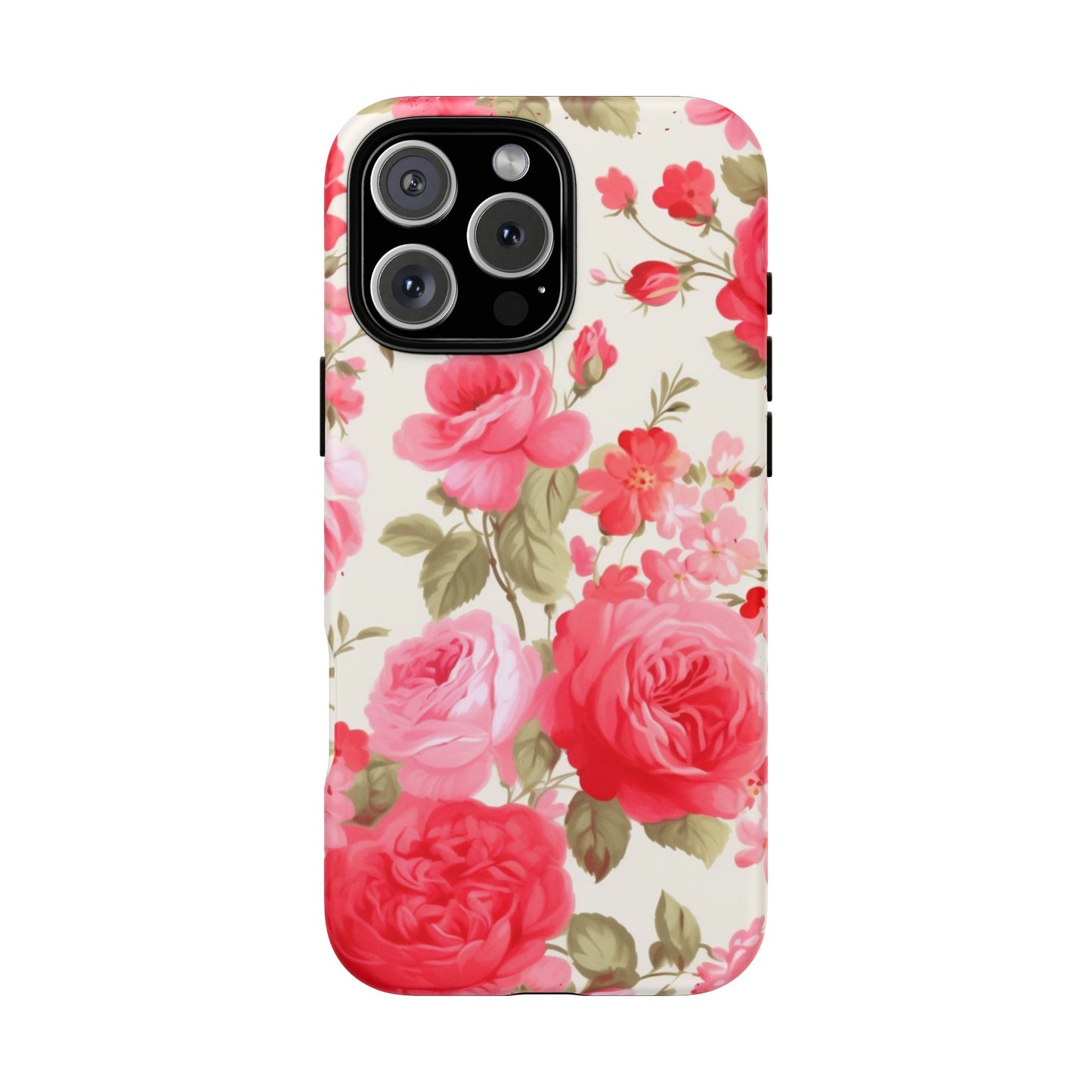 Floral Phone Case - Tough Cases with Elegant Rose Design