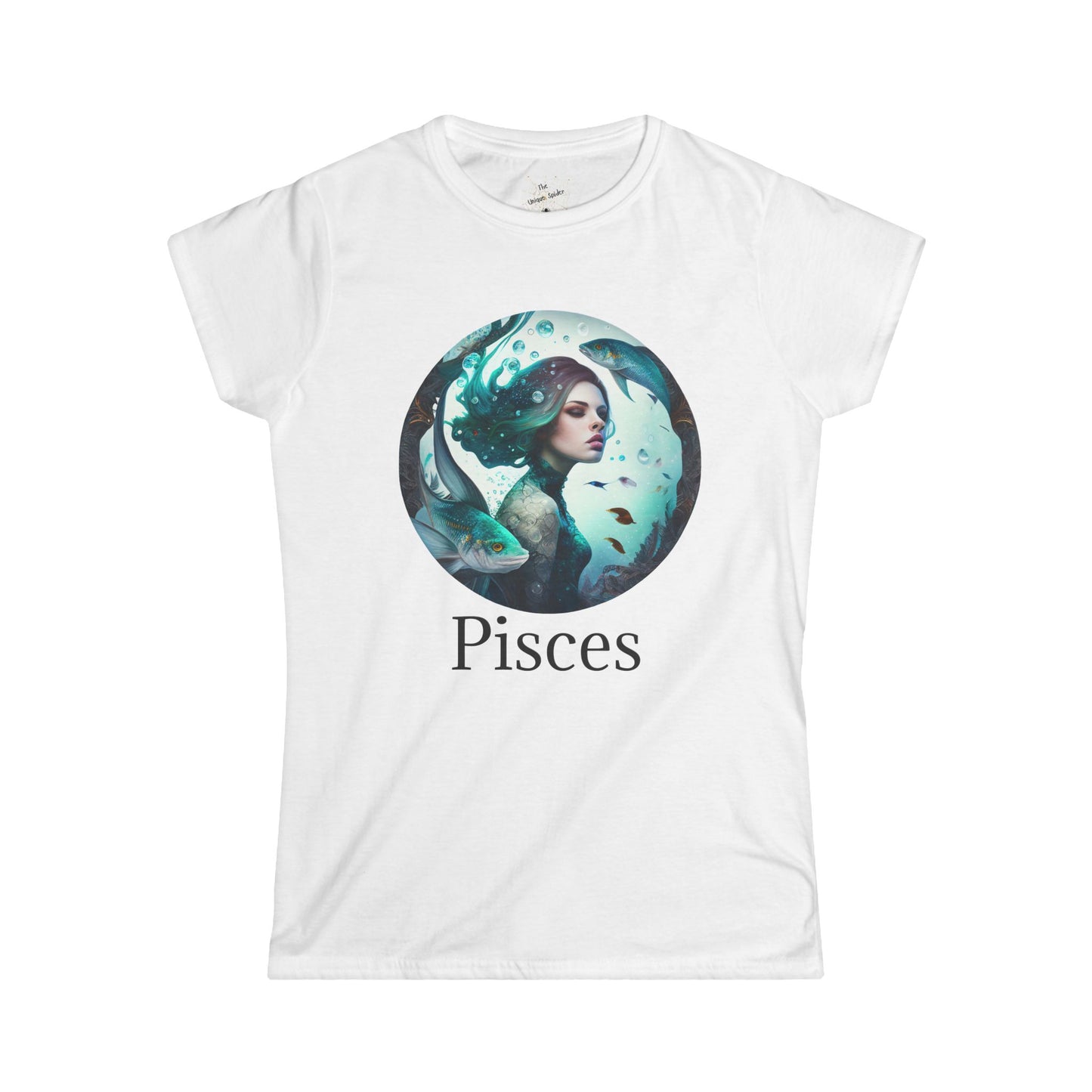 Pisces Zodiac Women's Softstyle Tee - Intuitive & Spiritual Design