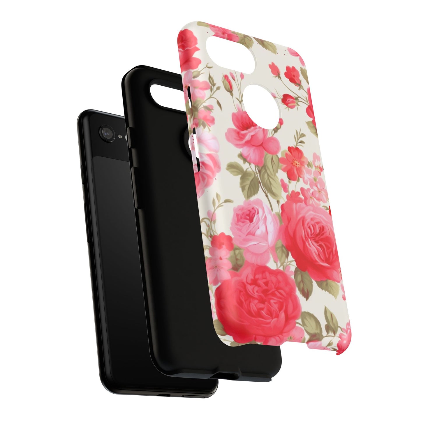 Floral Phone Case - Tough Cases with Elegant Rose Design