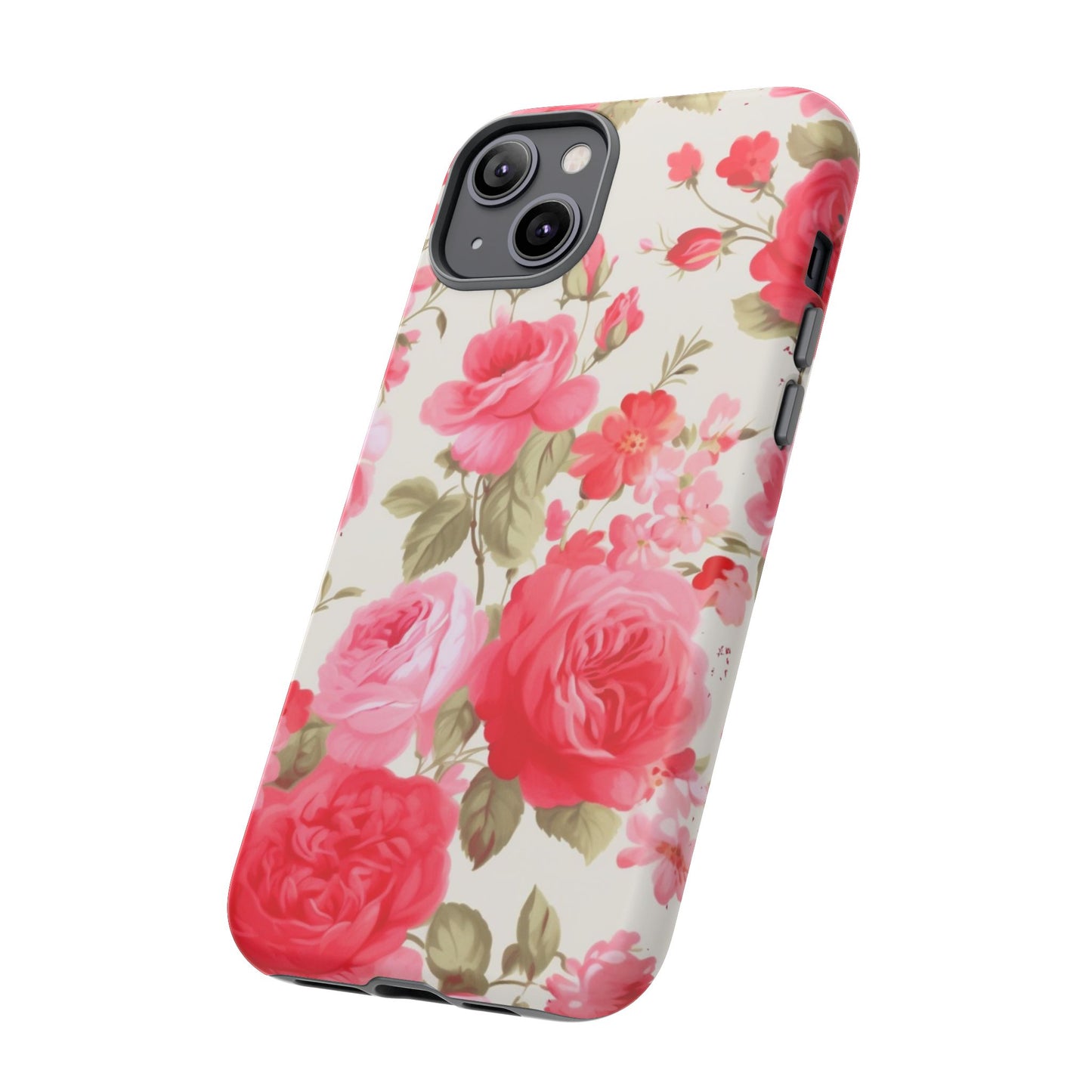 Floral Phone Case - Tough Cases with Elegant Rose Design