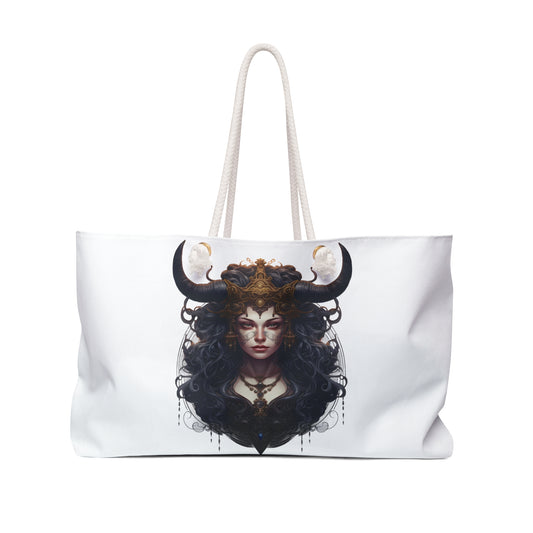 Mystical Taurus Queen Weekender Bag - Boho Travel Tote for Adventurers
