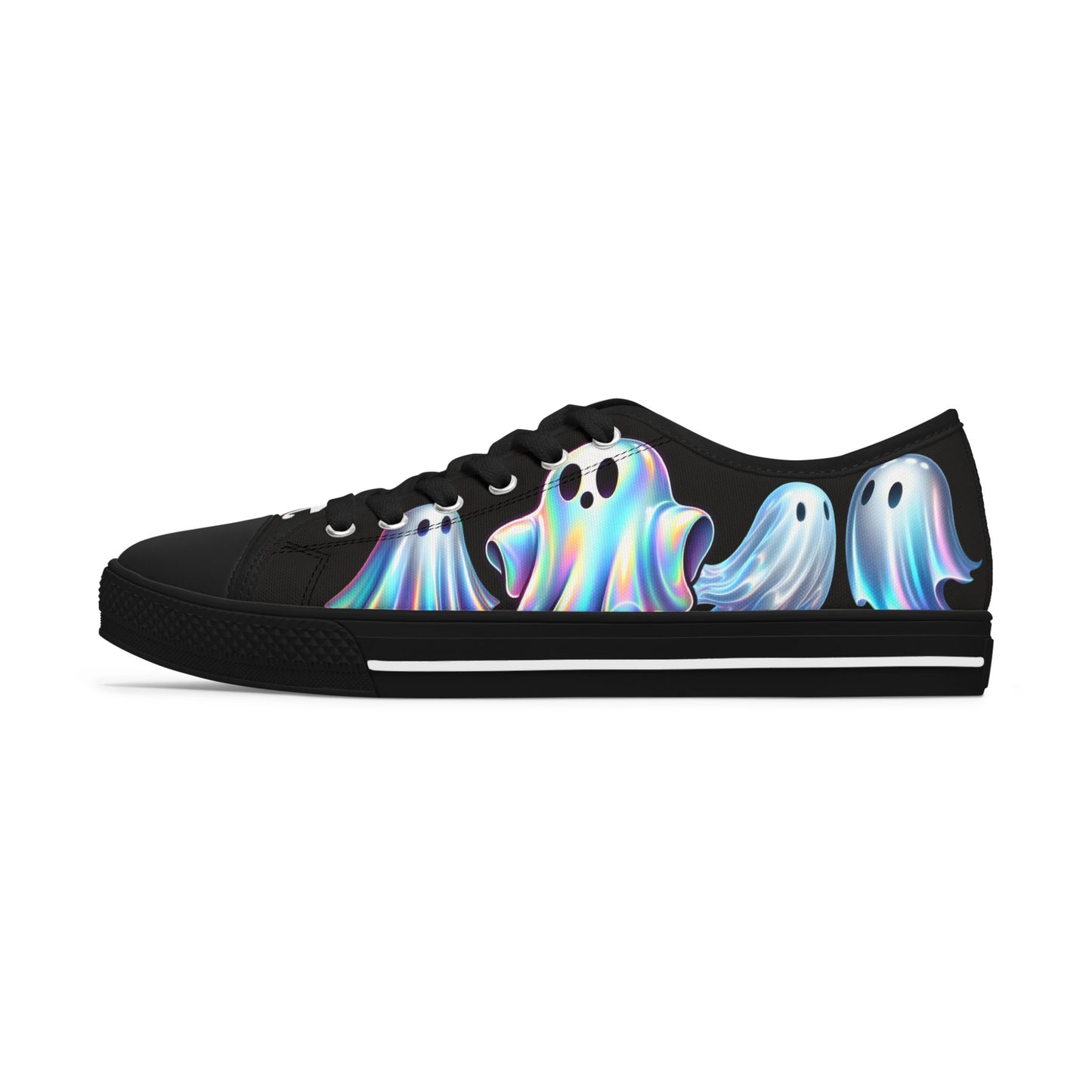 Spooky Ghost Women's Sneakers, Lightweight Ghost Print Sneakers, Halloween Style Shoes, Casual Walking Sneakers, Cute Everyday Shoes