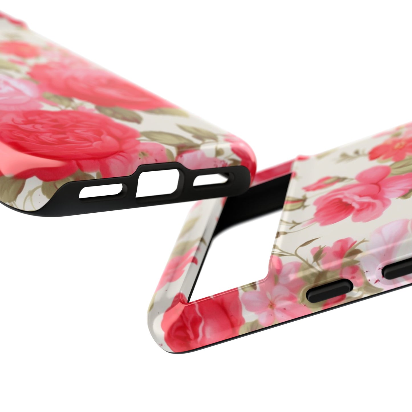 Floral Phone Case - Tough Cases with Elegant Rose Design