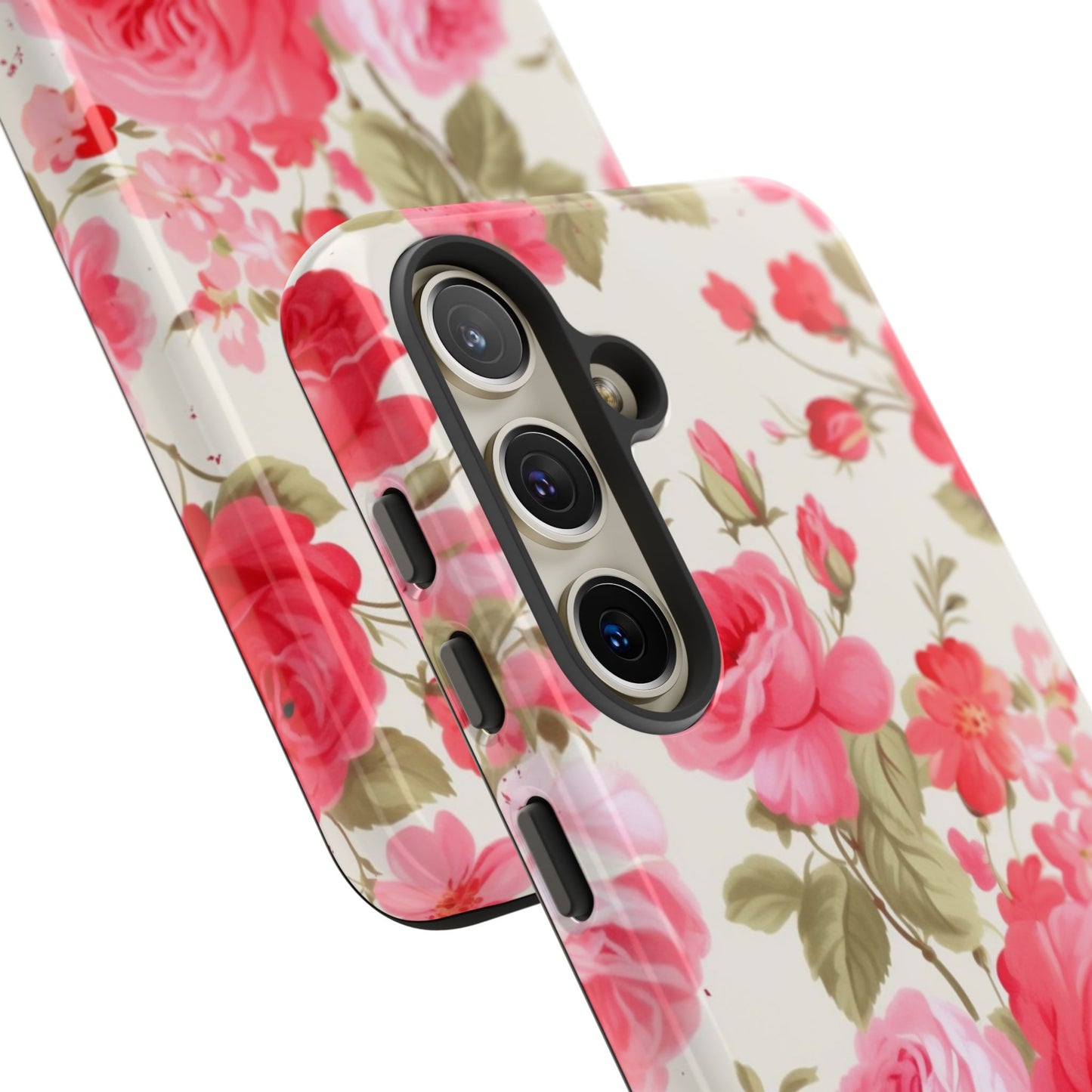 Floral Phone Case - Tough Cases with Elegant Rose Design