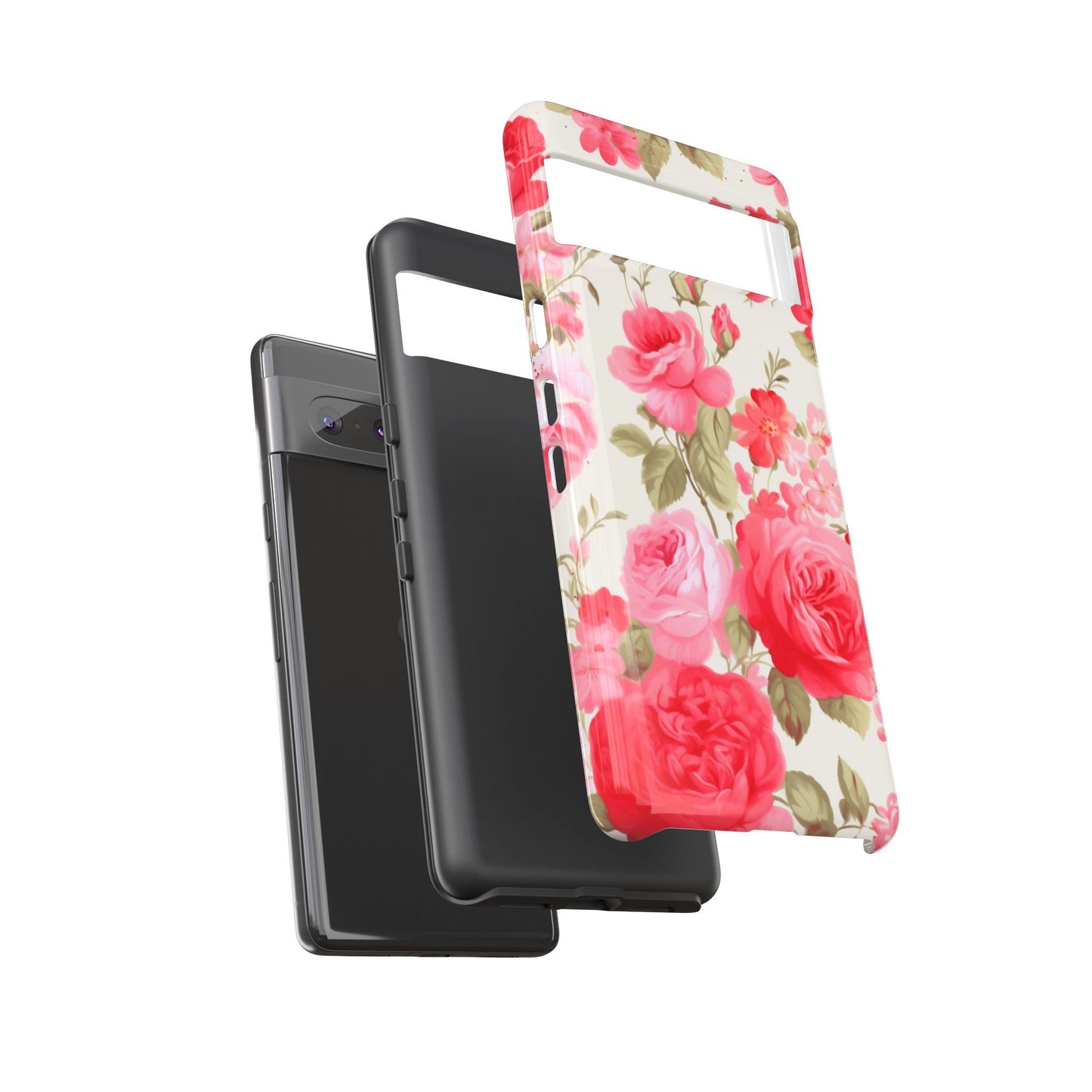 Floral Phone Case - Tough Cases with Elegant Rose Design