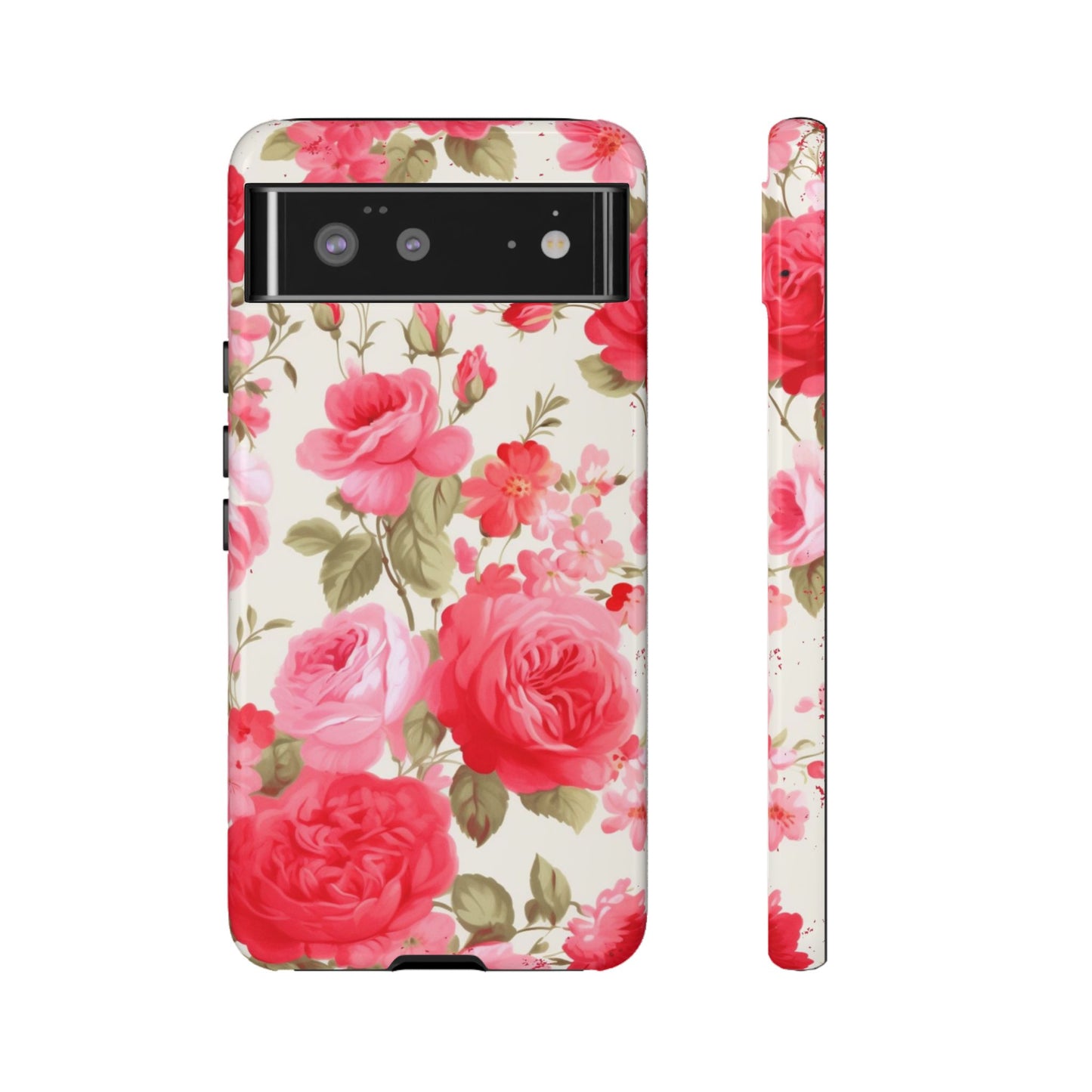 Floral Phone Case - Tough Cases with Elegant Rose Design