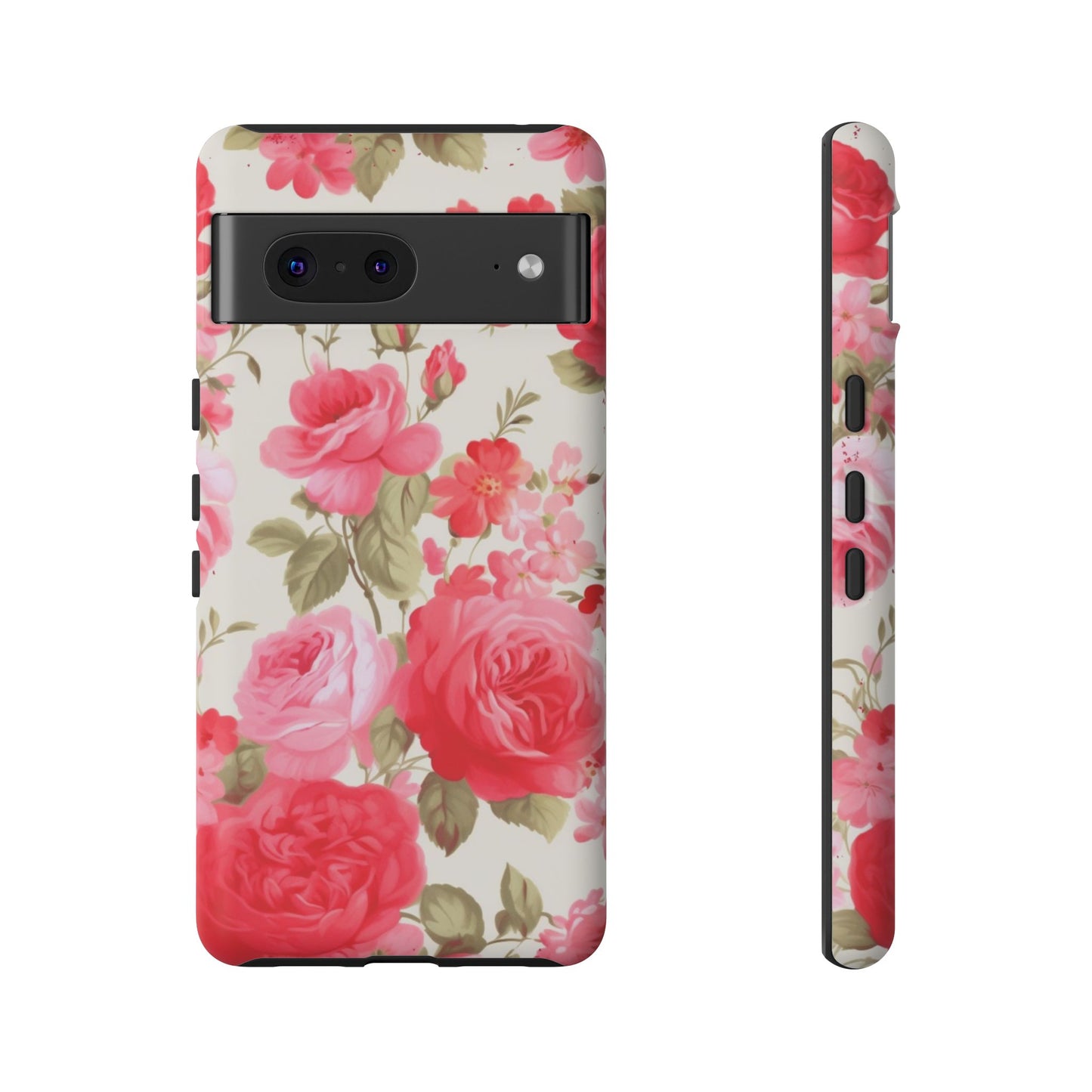 Floral Phone Case - Tough Cases with Elegant Rose Design