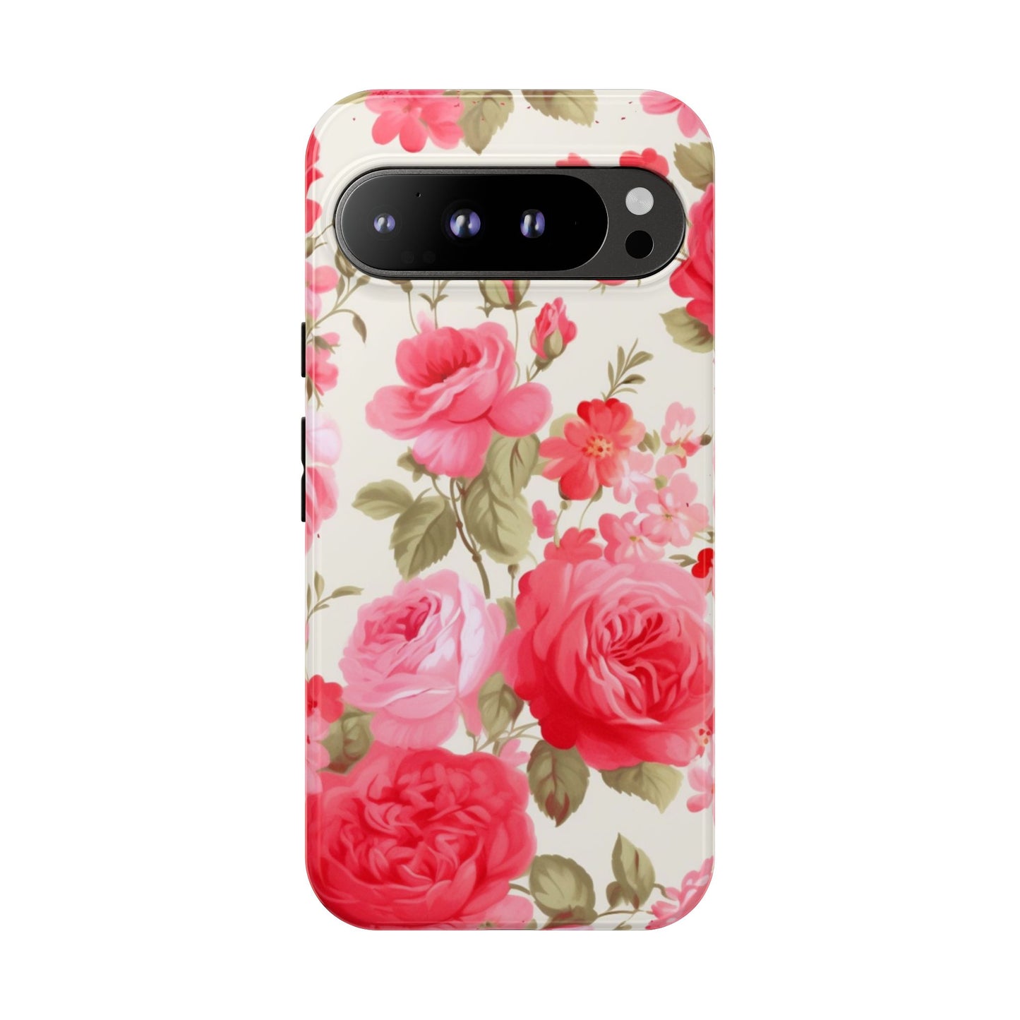 Floral Phone Case - Tough Cases with Elegant Rose Design