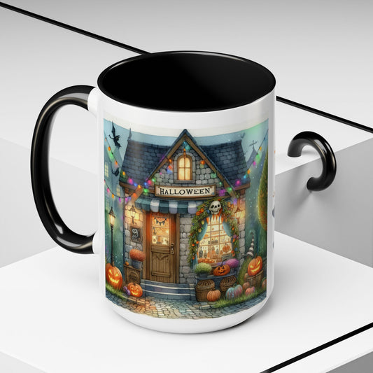 Halloween Witch Accent Coffee Mug - Pumpkin Decor, Spooky Gift, Fall Aesthetic, Cozy Home, Witchy Vibes, Ghoulish Tea Cup