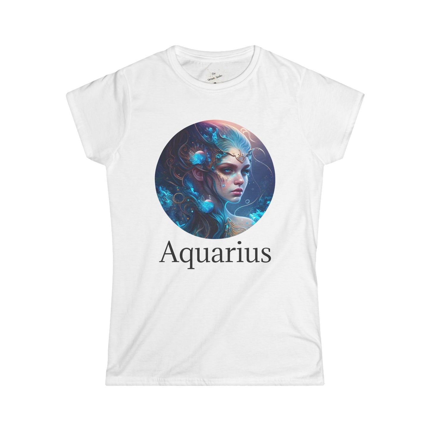 Aquarius Zodiac Women's Softstyle Tee - Visionary & Mysterious Astrology Shirt