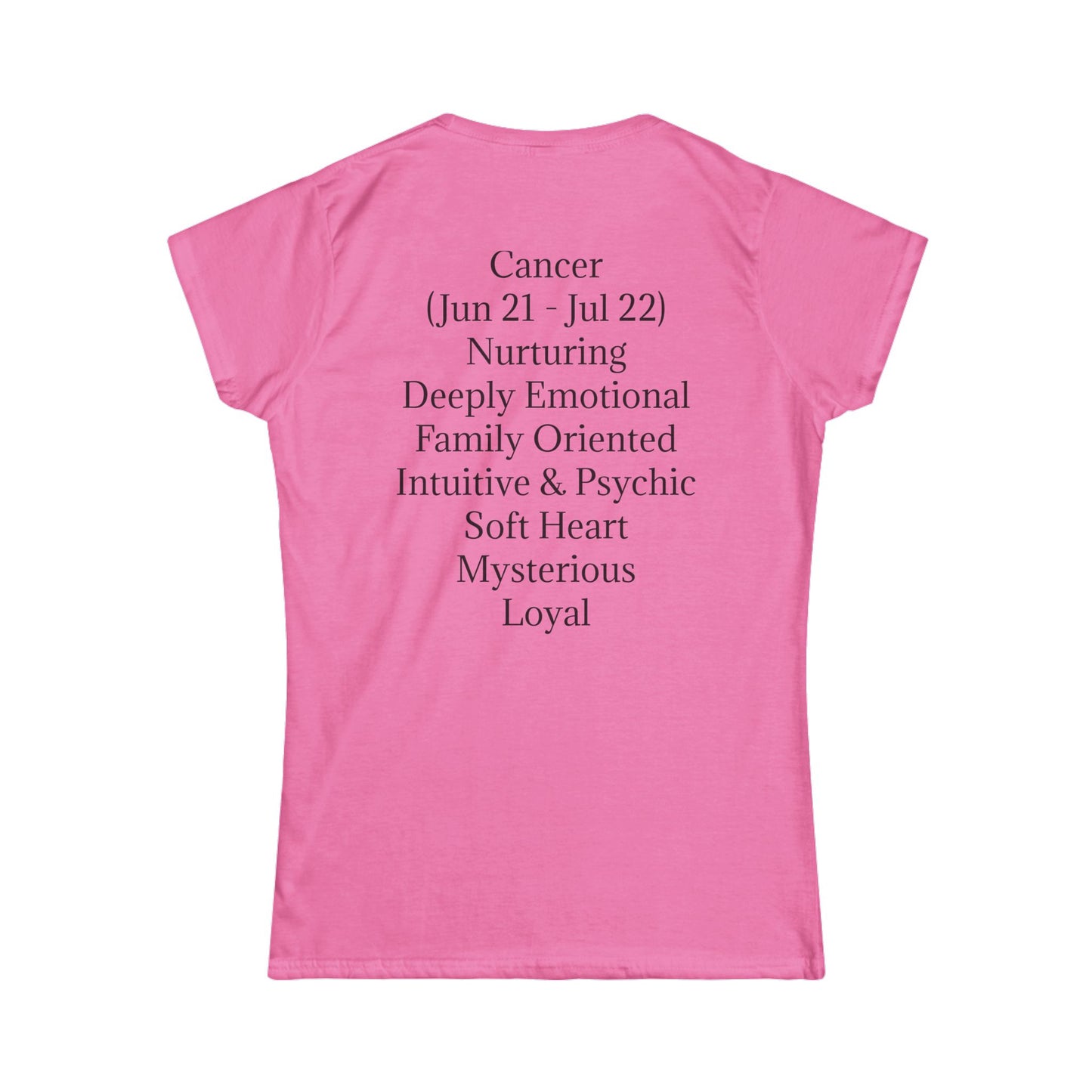 Cancer Zodiac Softstyle Tee - Intuitive & Mysterious Apparel for Astrology Lovers