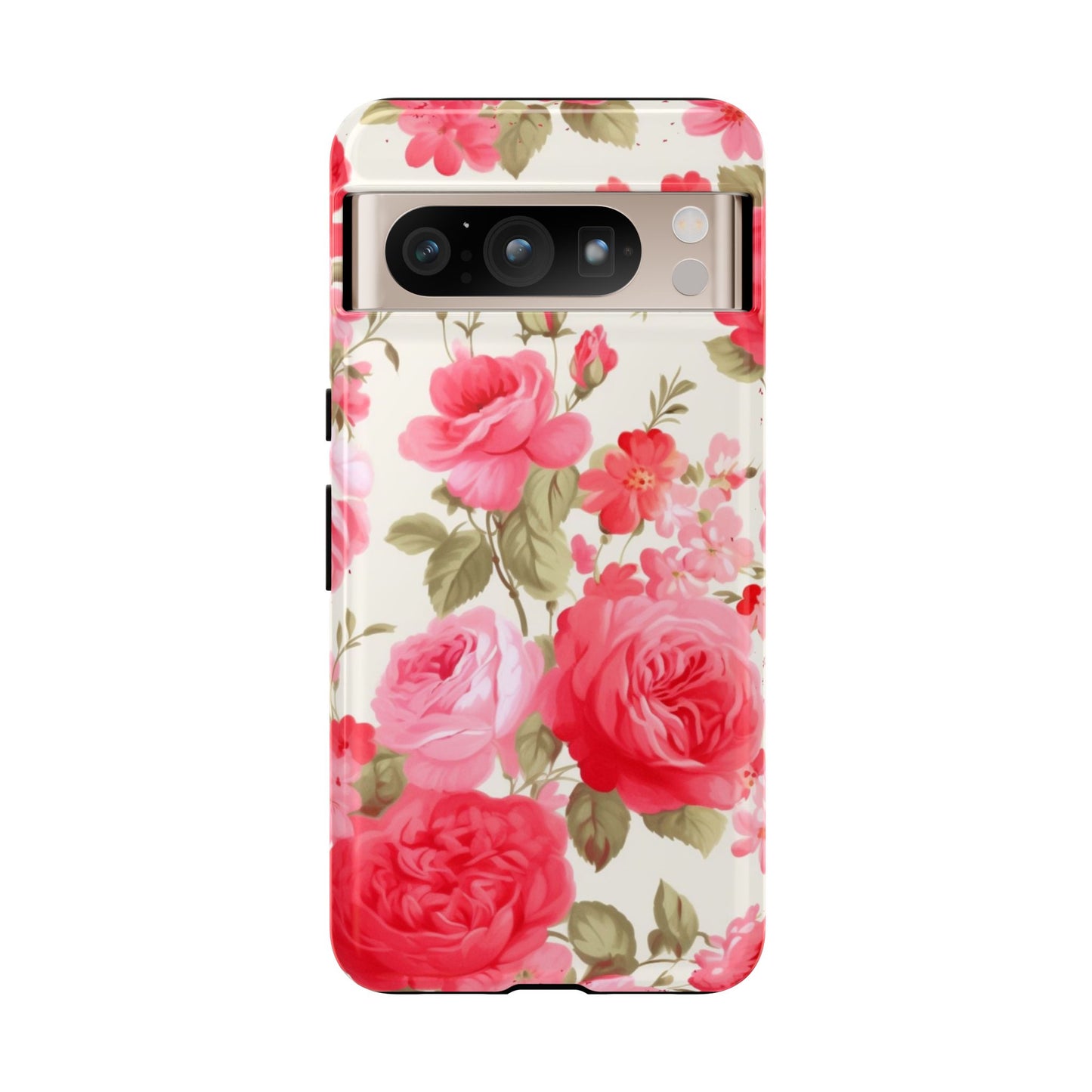 Floral Phone Case - Tough Cases with Elegant Rose Design