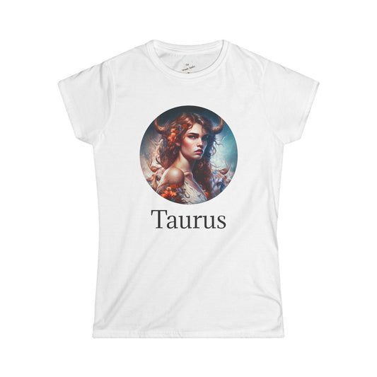 Taurus Zodiac Women's Softstyle Tee - Astrology Graphic Shirt with Traits