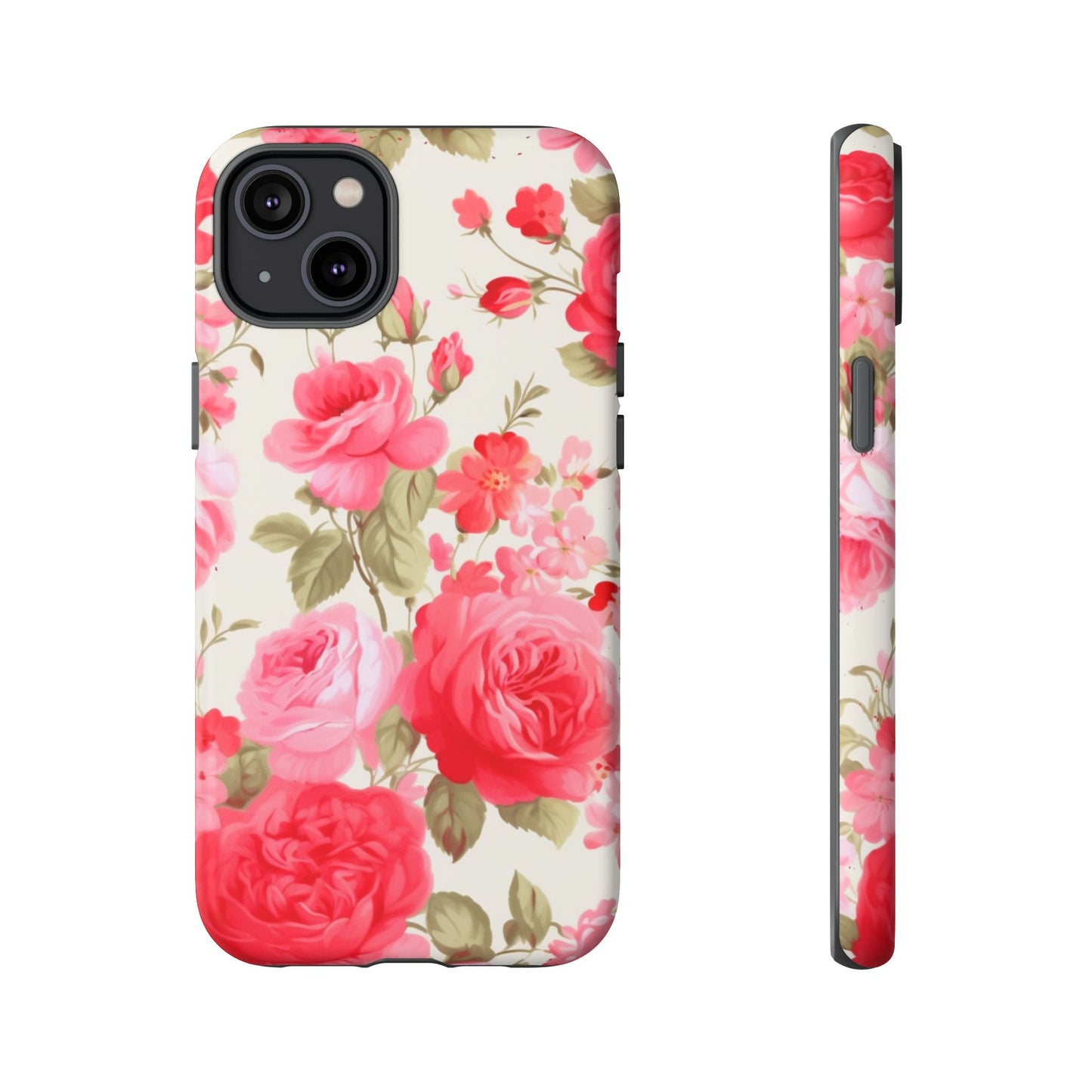 Floral Phone Case - Tough Cases with Elegant Rose Design