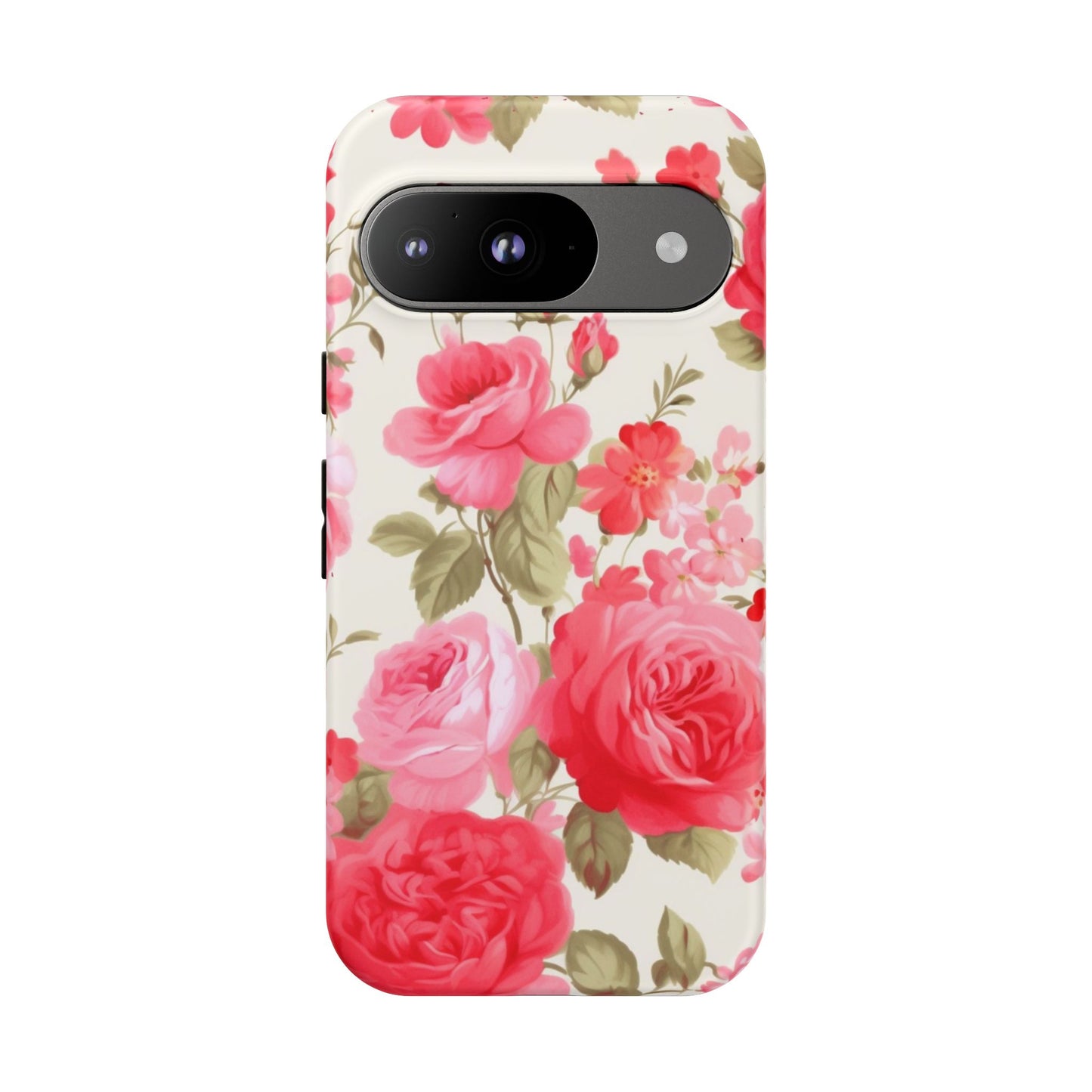 Floral Phone Case - Tough Cases with Elegant Rose Design