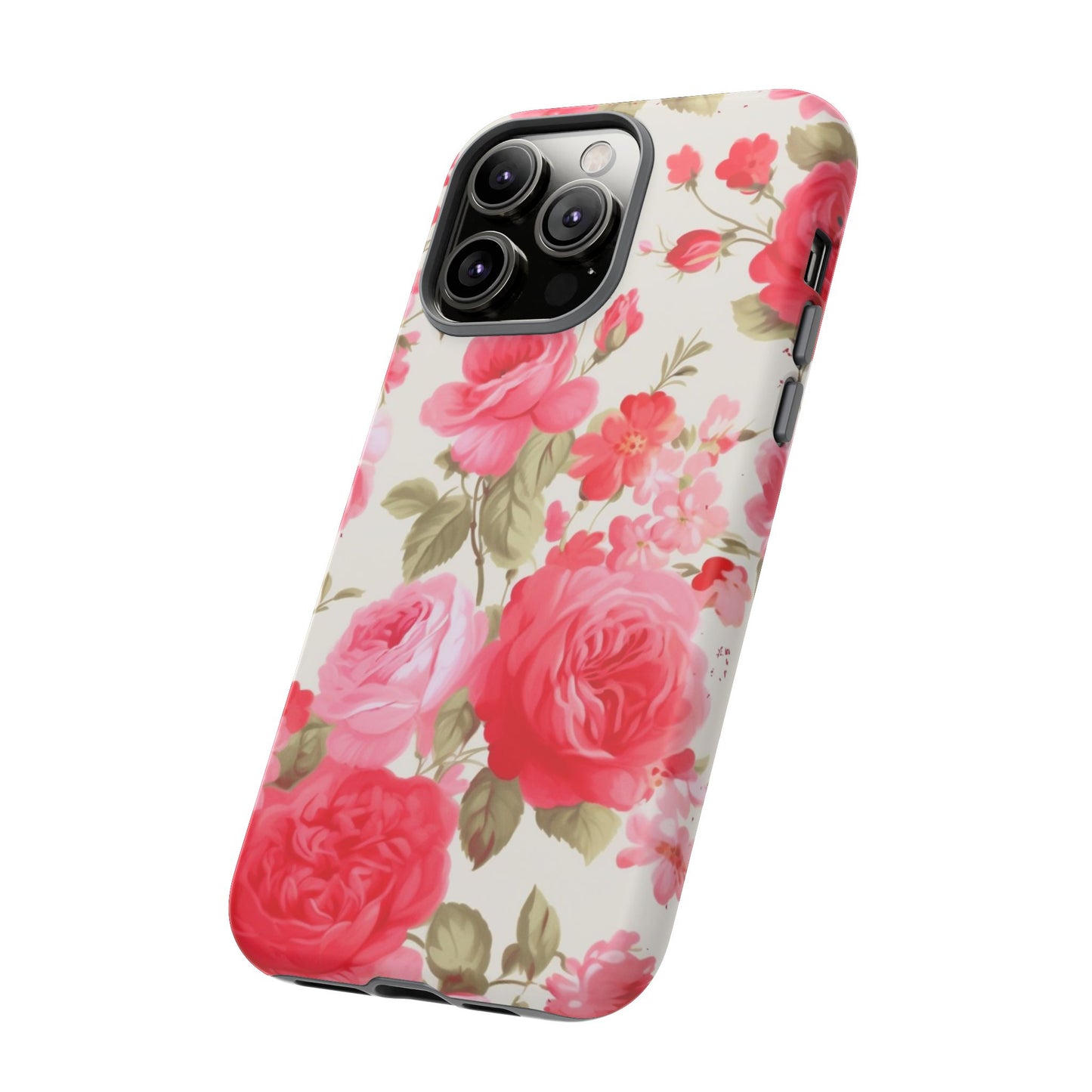 Floral Phone Case - Tough Cases with Elegant Rose Design