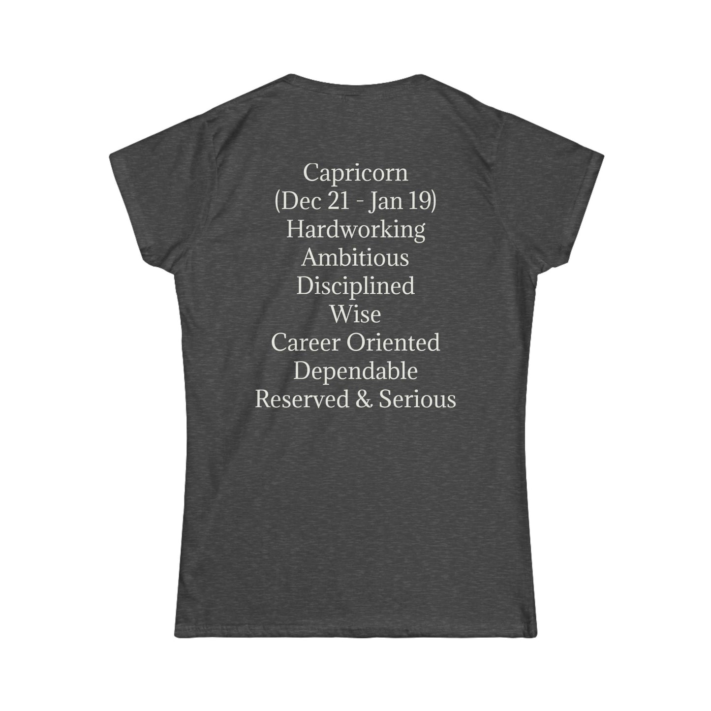 Capricorn Women's Softstyle Tee - Zodiac Astrology Design, Perfect Gift for Astrology Lovers