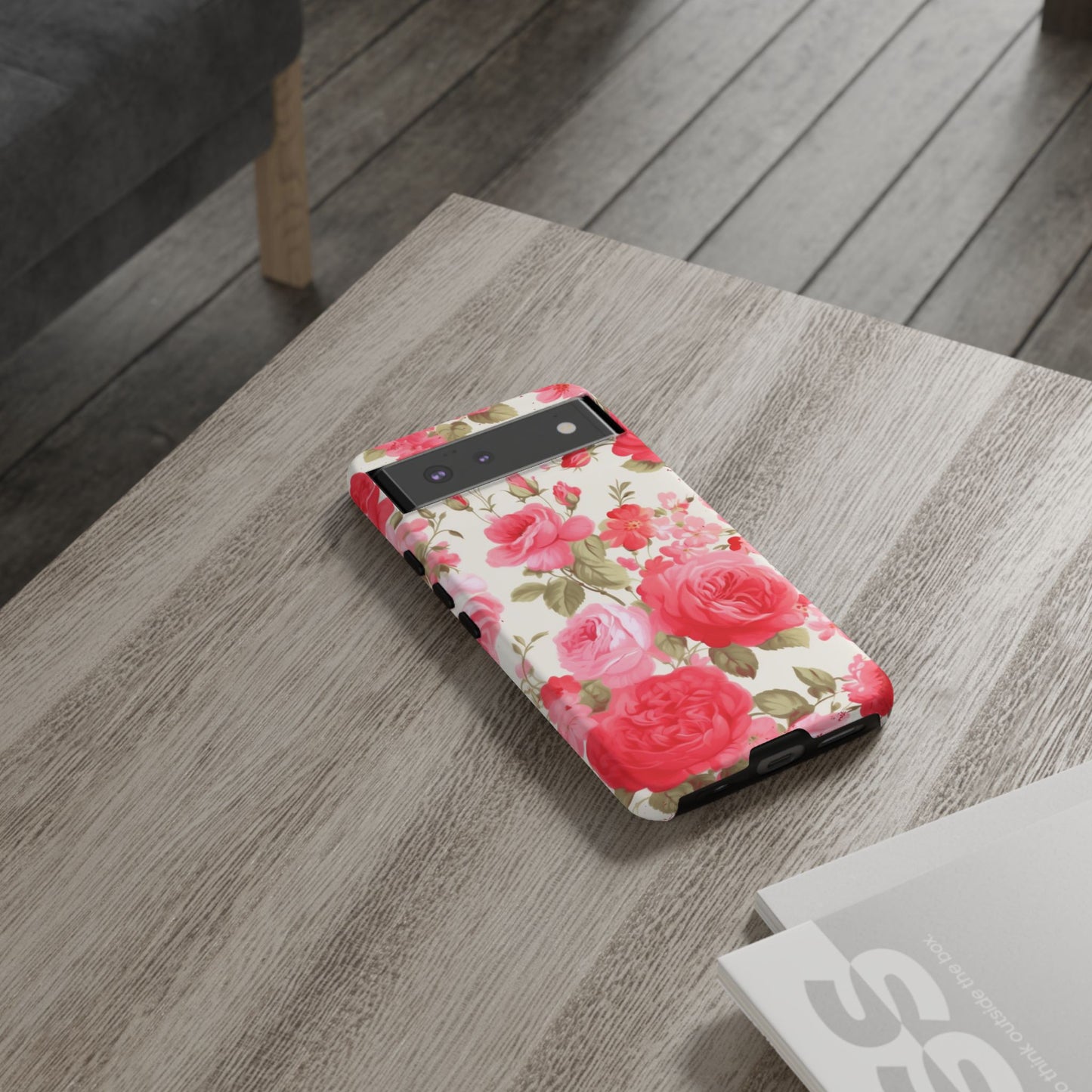 Floral Phone Case - Tough Cases with Elegant Rose Design