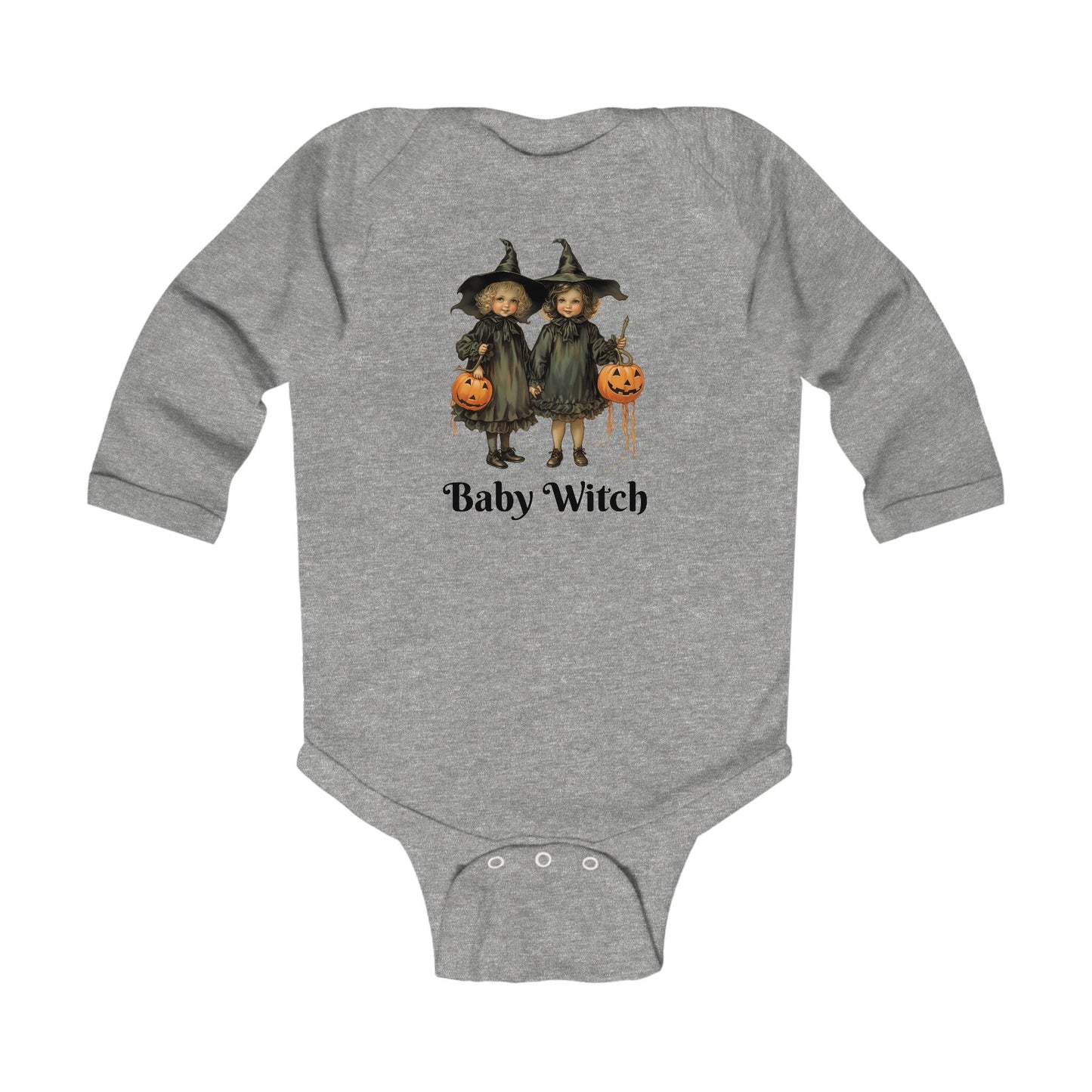 Baby Witch Long Sleeve Bodysuit for Halloween