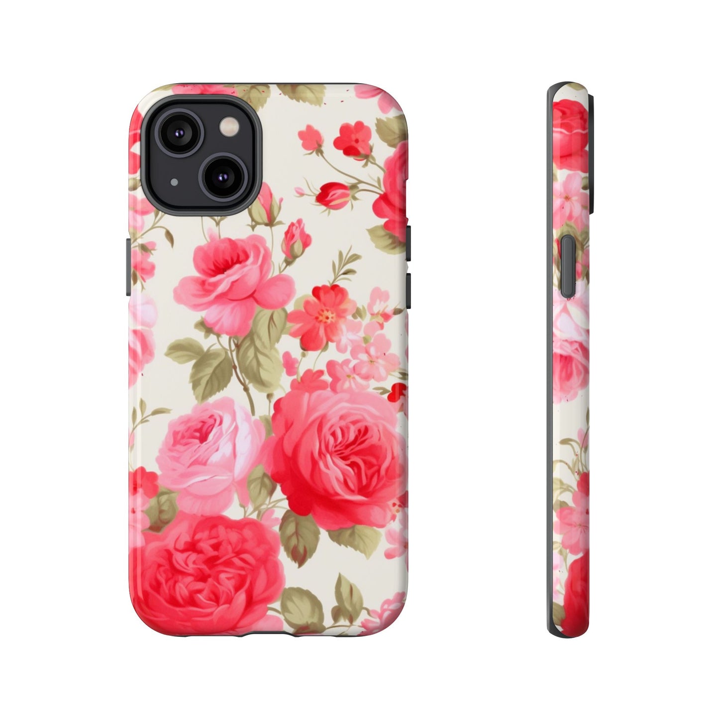 Floral Phone Case - Tough Cases with Elegant Rose Design