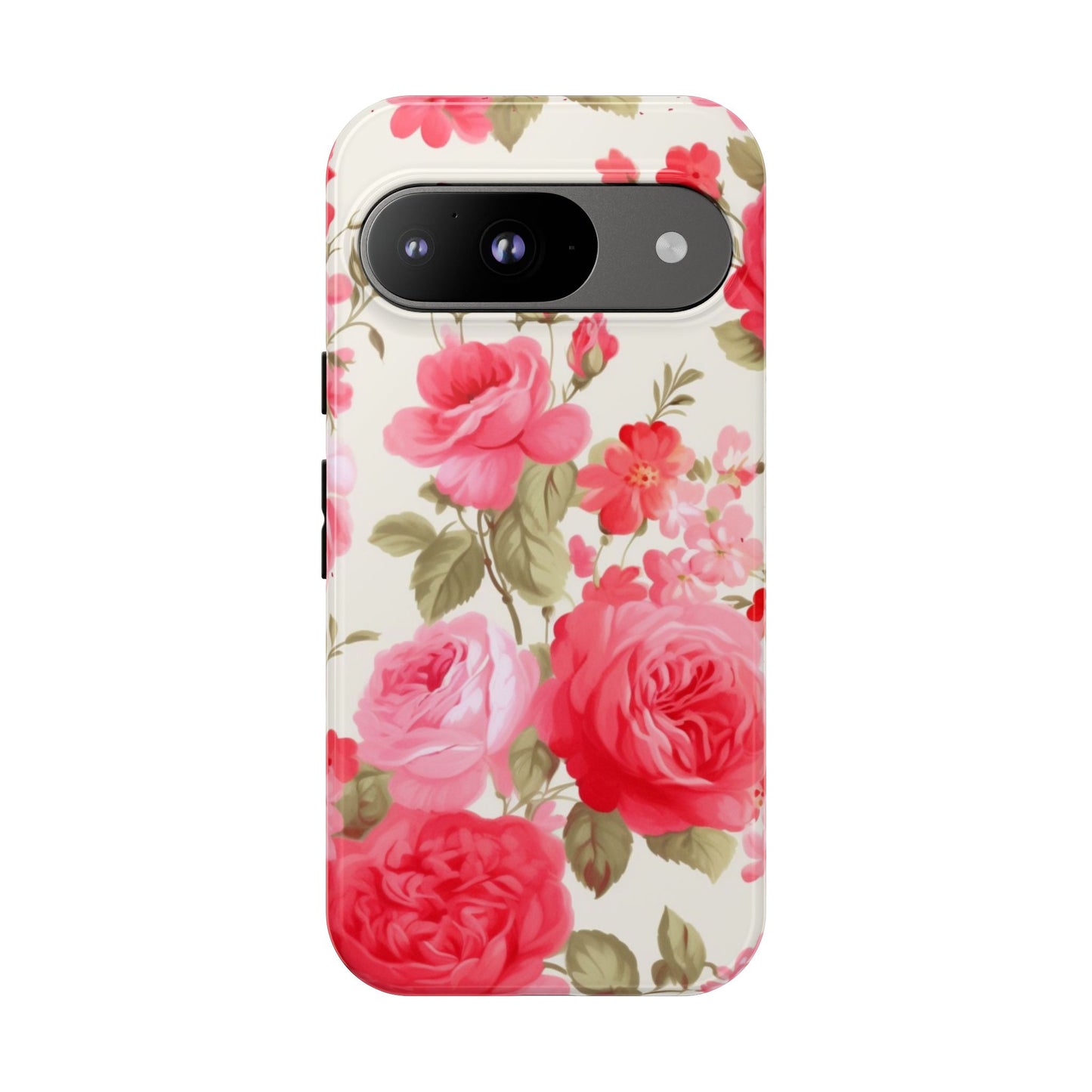 Floral Phone Case - Tough Cases with Elegant Rose Design