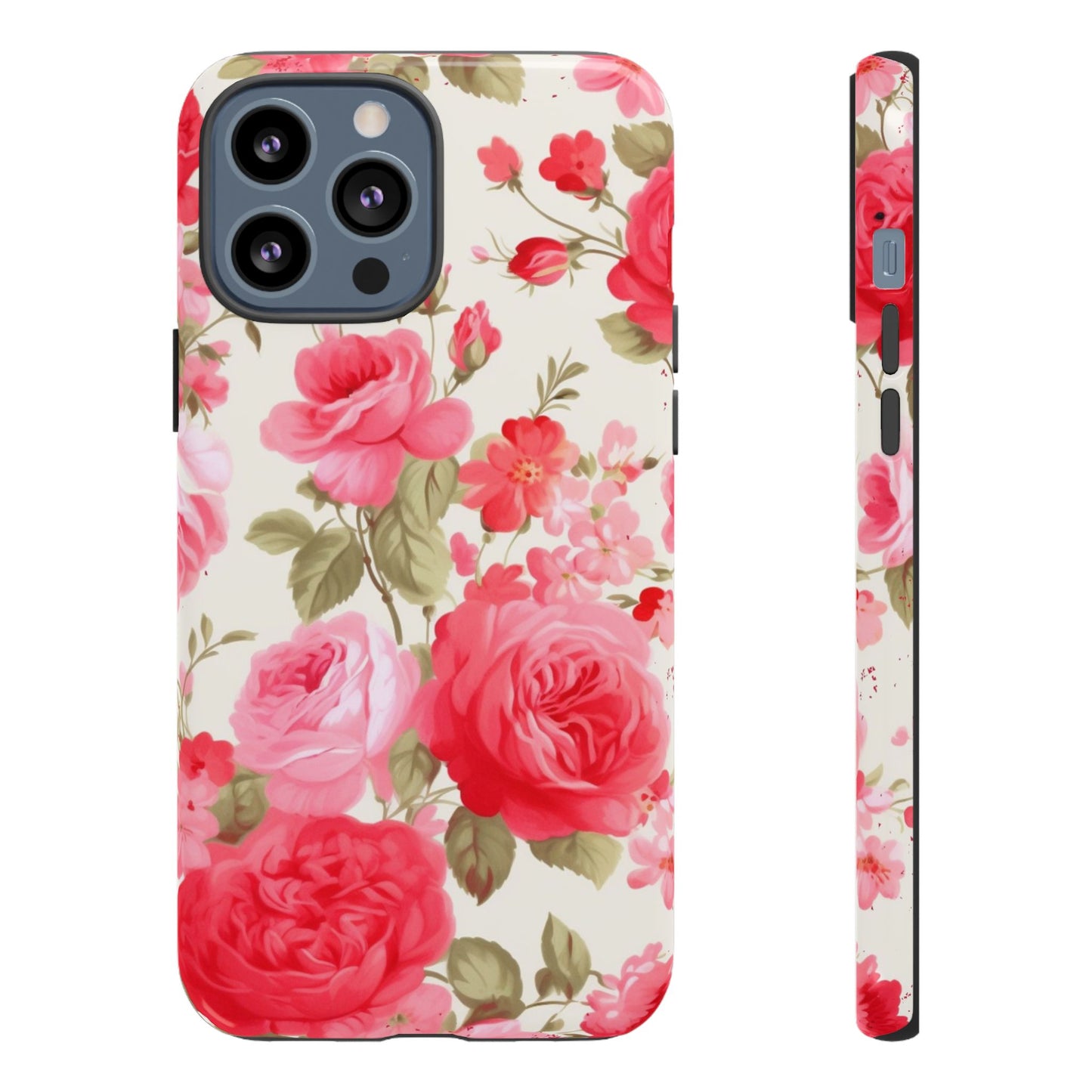 Floral Phone Case - Tough Cases with Elegant Rose Design