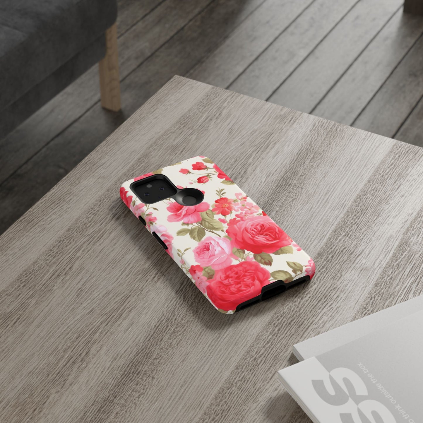 Floral Phone Case - Tough Cases with Elegant Rose Design