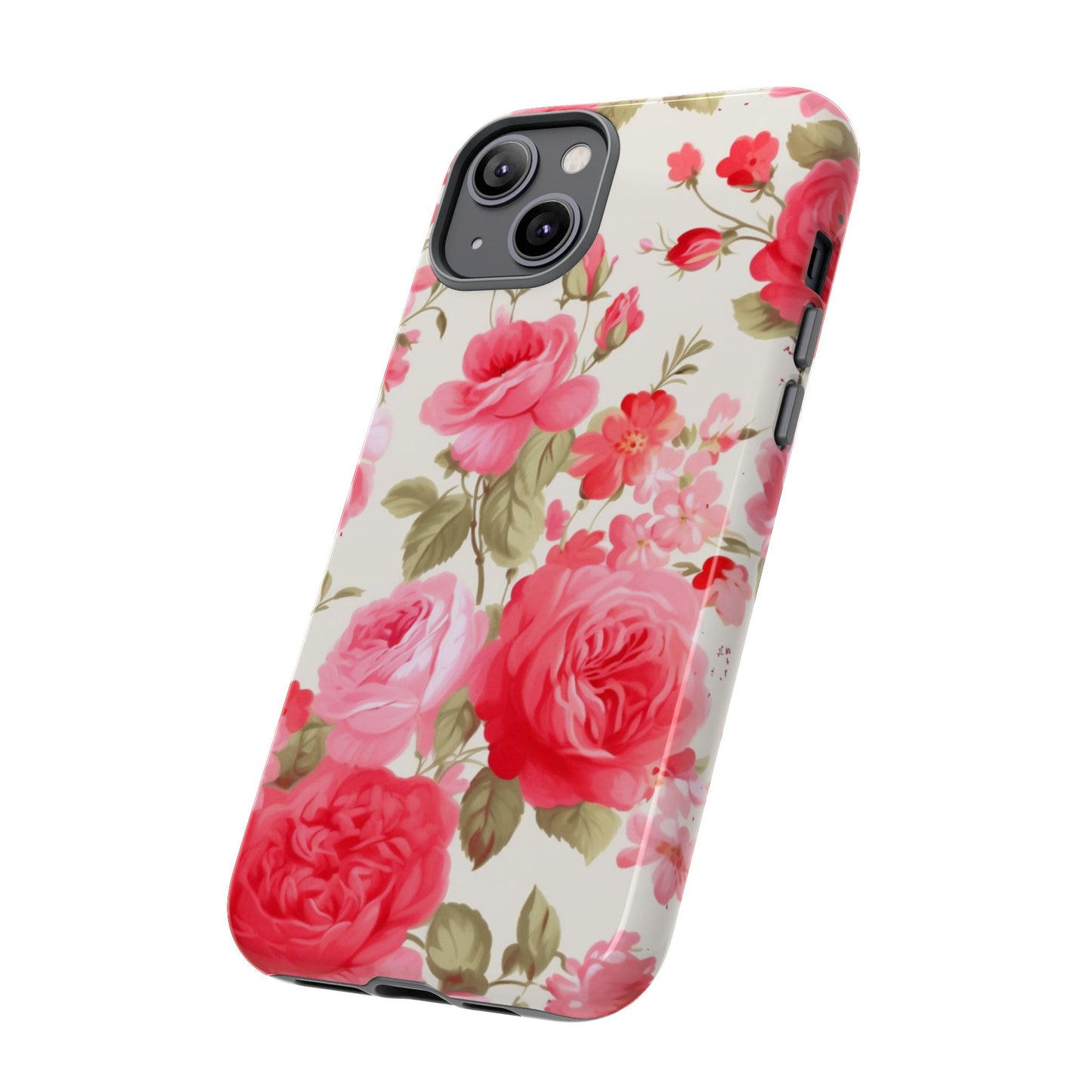 Floral Phone Case - Tough Cases with Elegant Rose Design