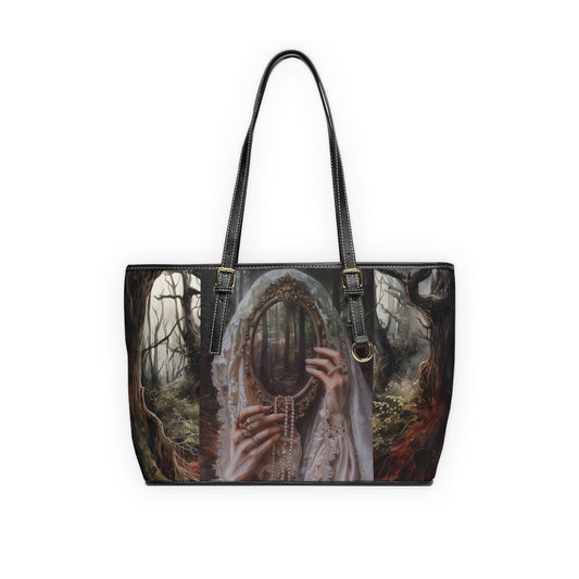 Ghost in the Mirror PU Leather Shoulder Bag