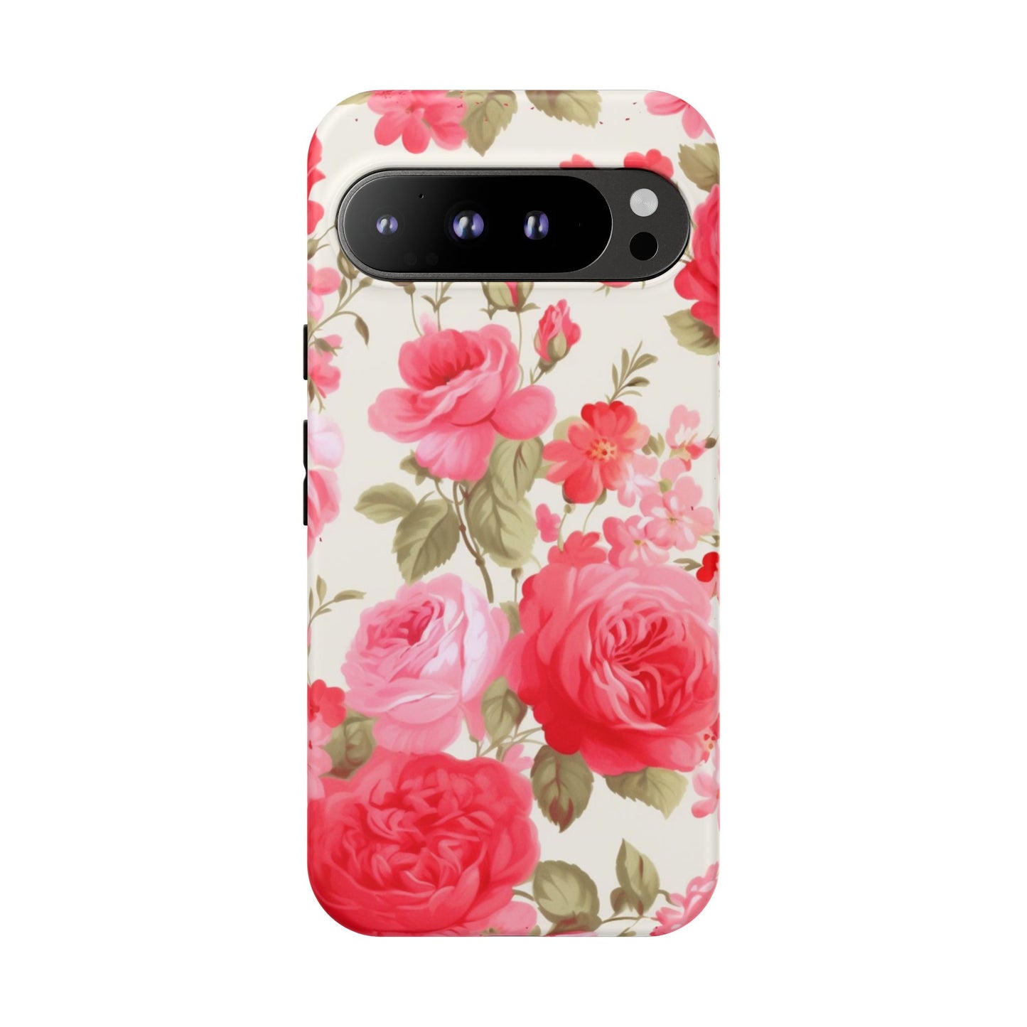 Floral Phone Case - Tough Cases with Elegant Rose Design