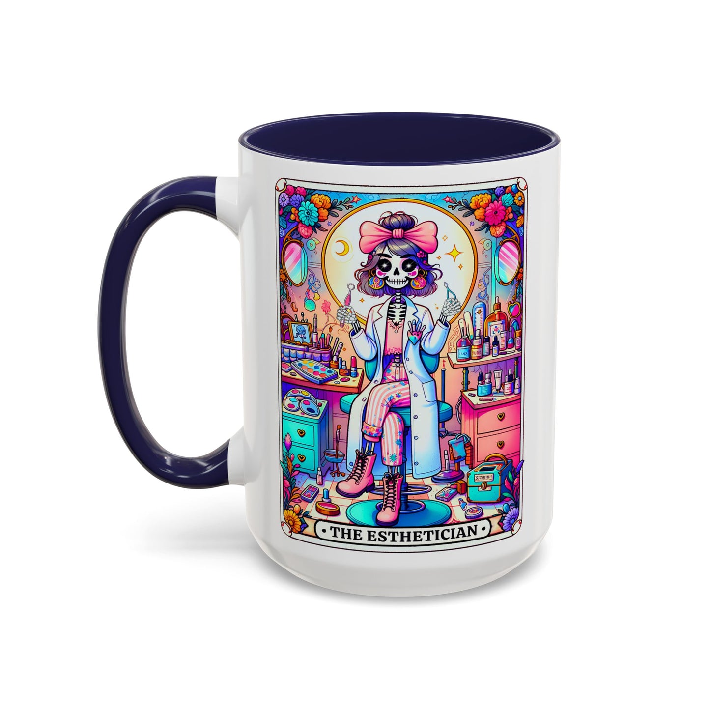 Whimsical Esthetician Coffee Mug | 15 oz | Cute Coffee Cup | Gift for Beauty Lovers