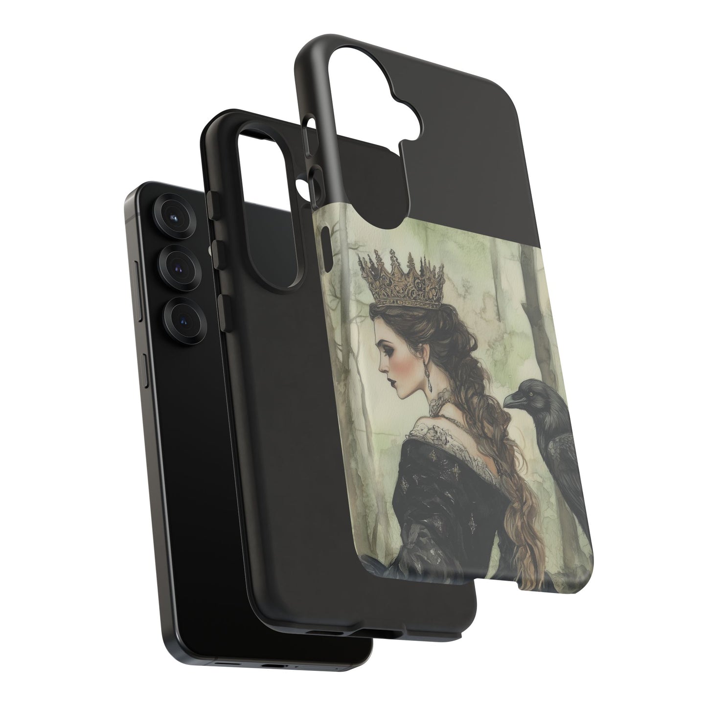 Gothic Phone Case with Crowned Queen Design