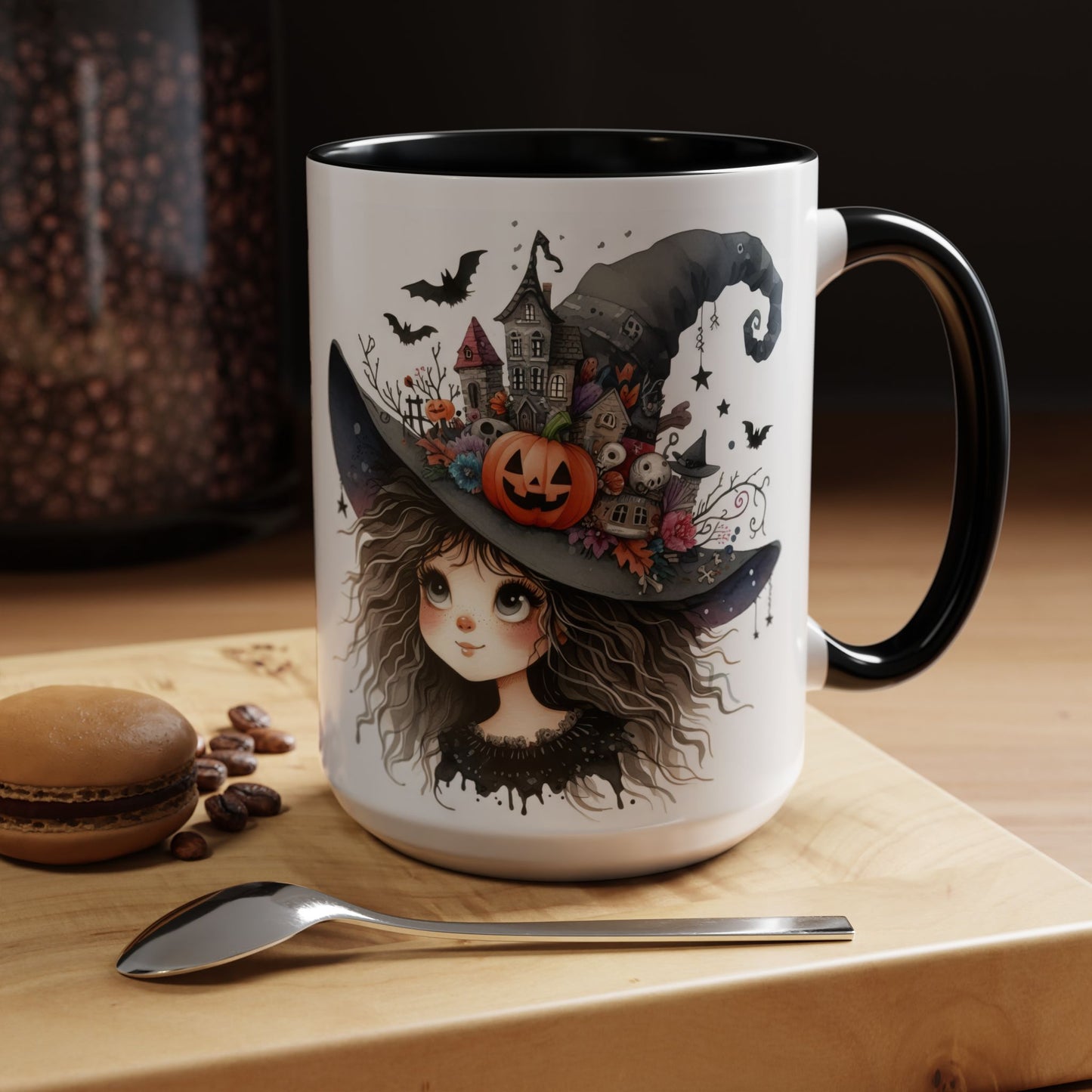 Halloween Witch Coffee Mug, Spooky Mug for Fall, Cute Witch Decor, Halloween Gifts, Cozy Coffee Cup