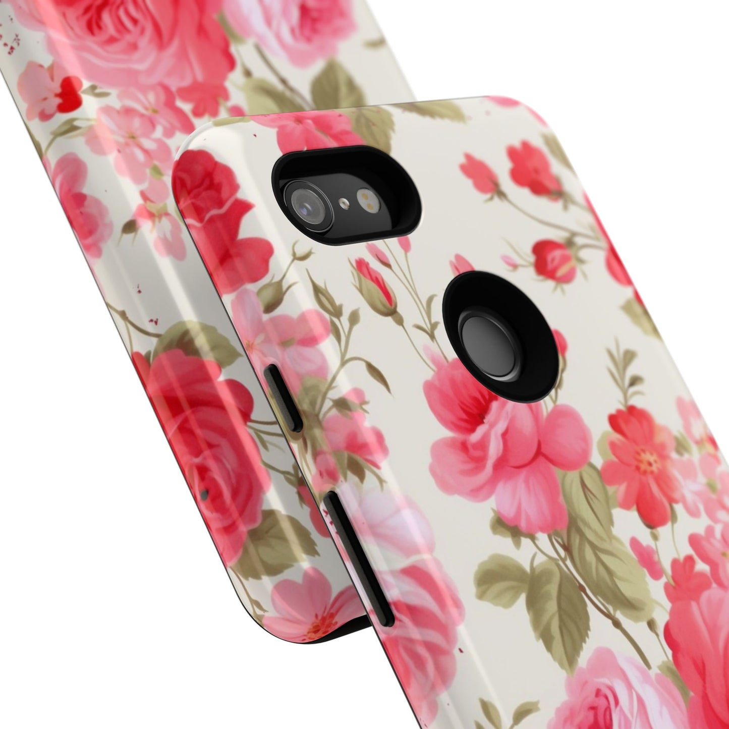 Floral Phone Case - Tough Cases with Elegant Rose Design