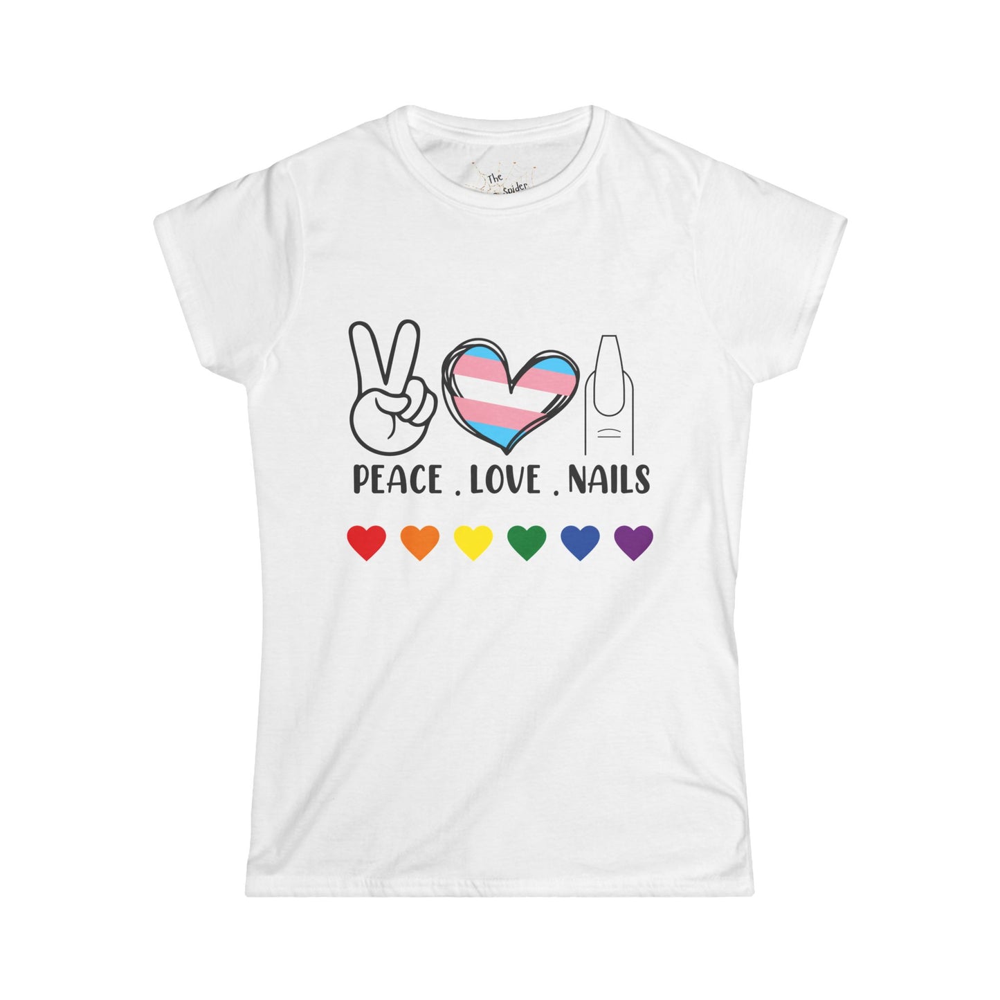 Peace, Love, Nails Women's Tee | LGBTQ+ Pride Collection