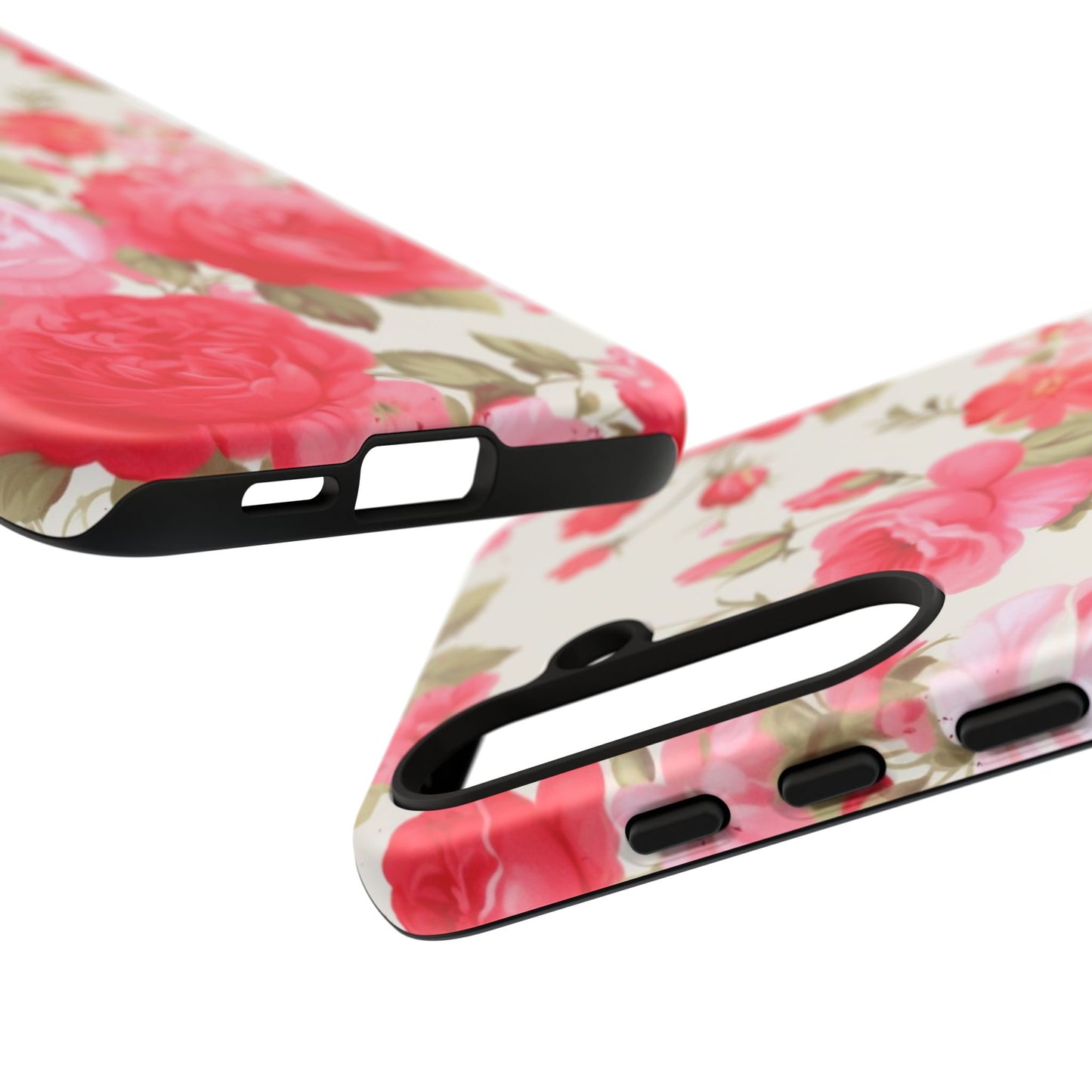 Floral Phone Case - Tough Cases with Elegant Rose Design